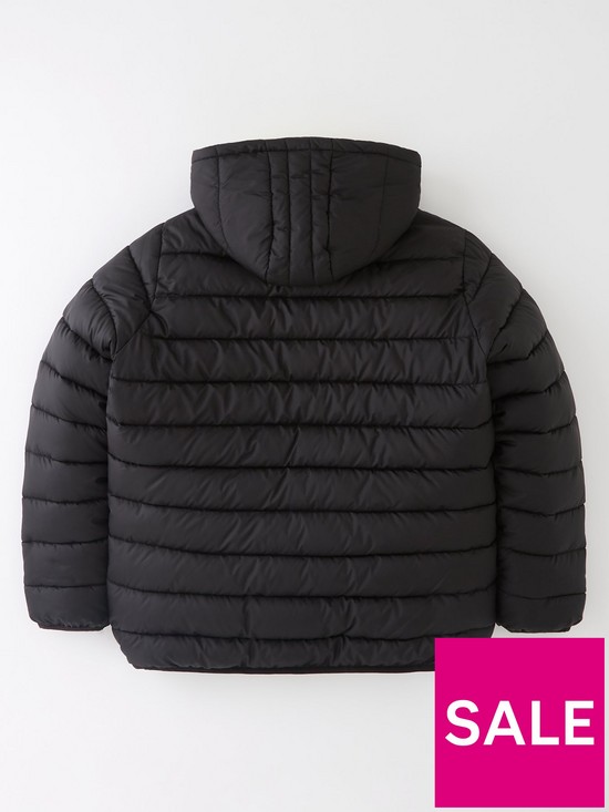 back image of everyday-padded-quilted-black-coat