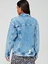  image of v-by-very-relaxed-denim-jacket-with-distressing-mid-wash