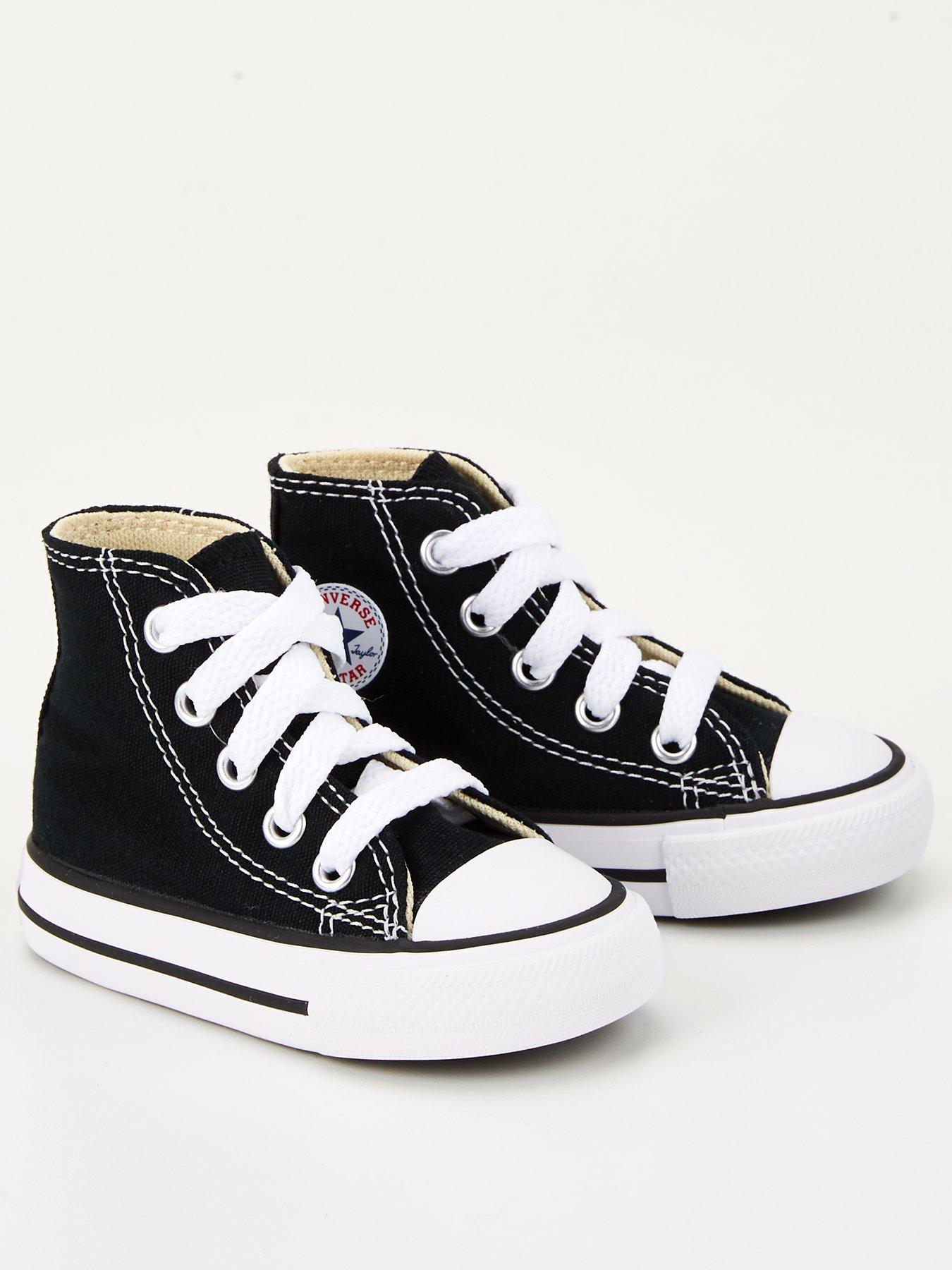 Infant black high store top converse