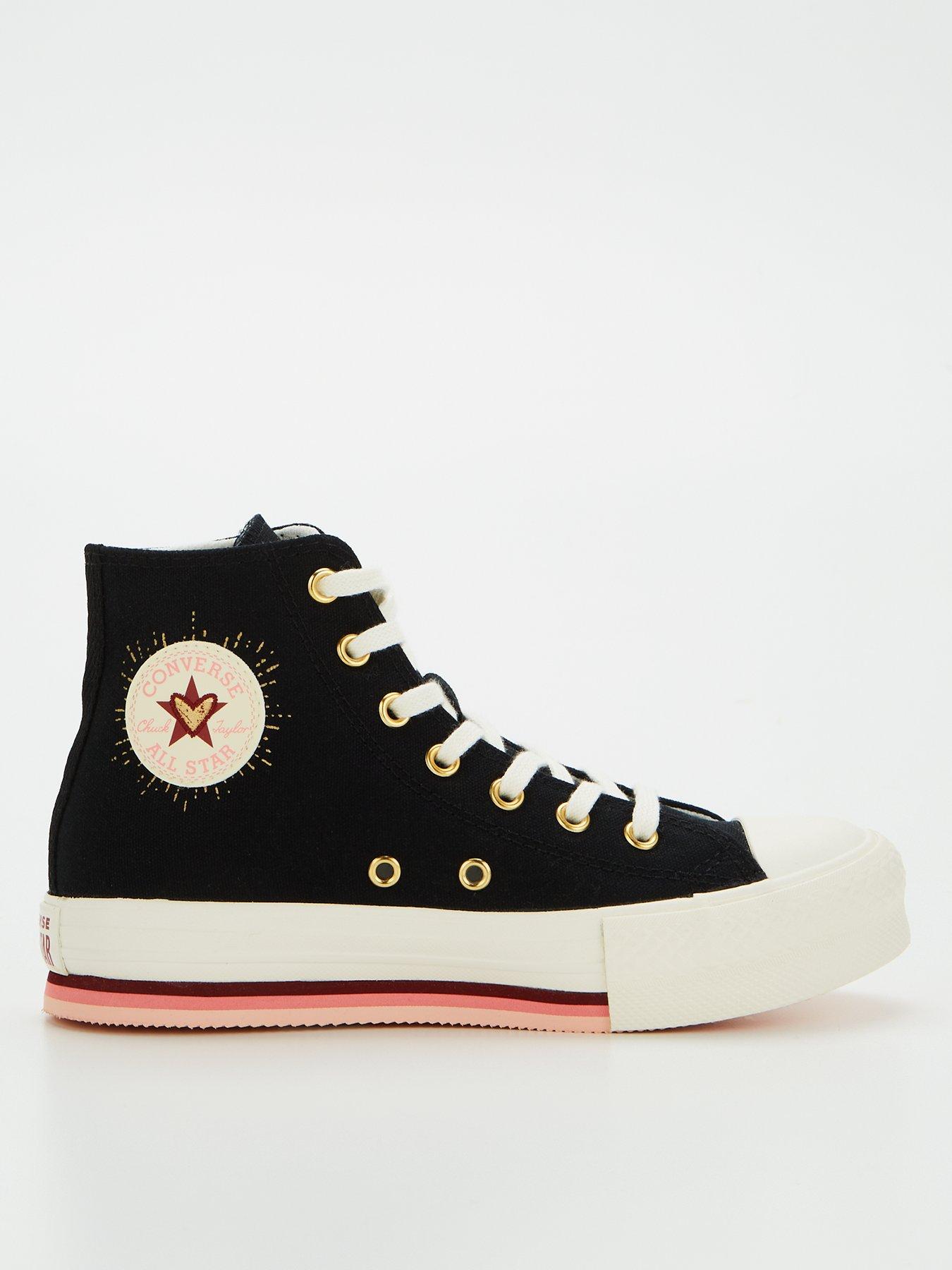 Black converse high tops childrens best sale