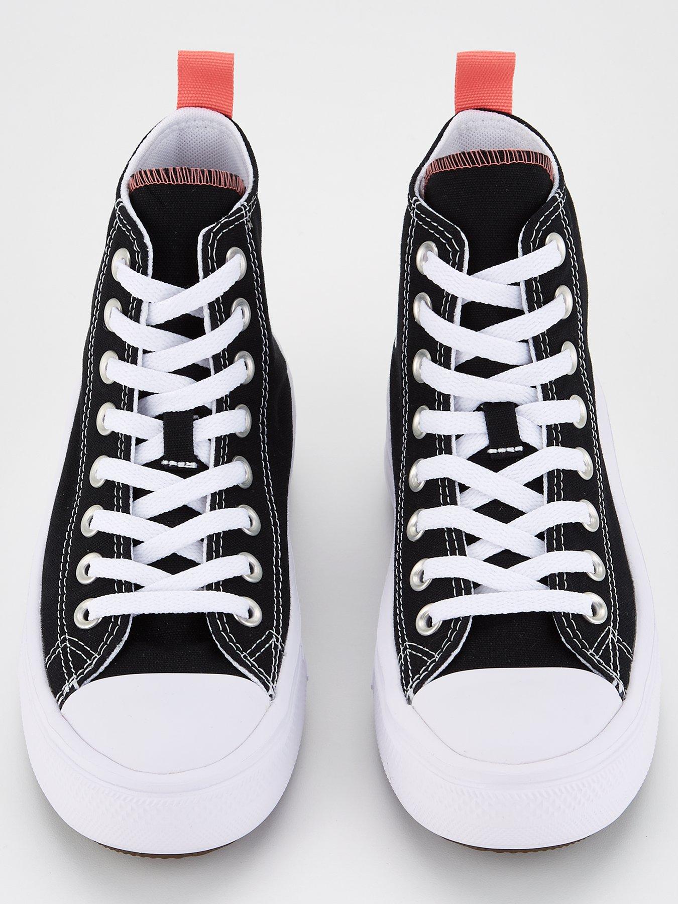 Image 4 of 7 of Converse Junior Girls Move Canvas Hi Top Trainers - Black