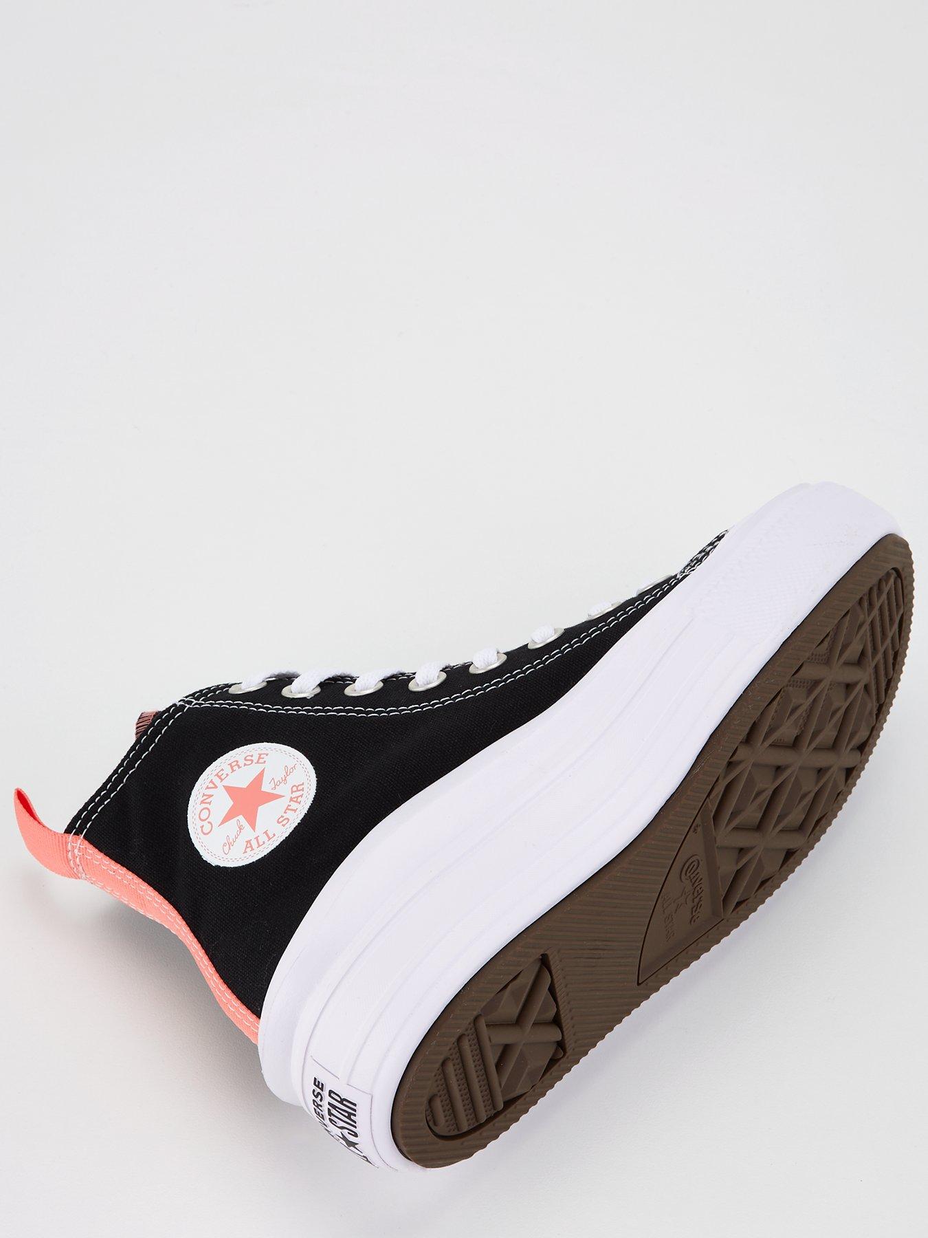 Image 5 of 7 of Converse Junior Girls Move Canvas Hi Top Trainers - Black
