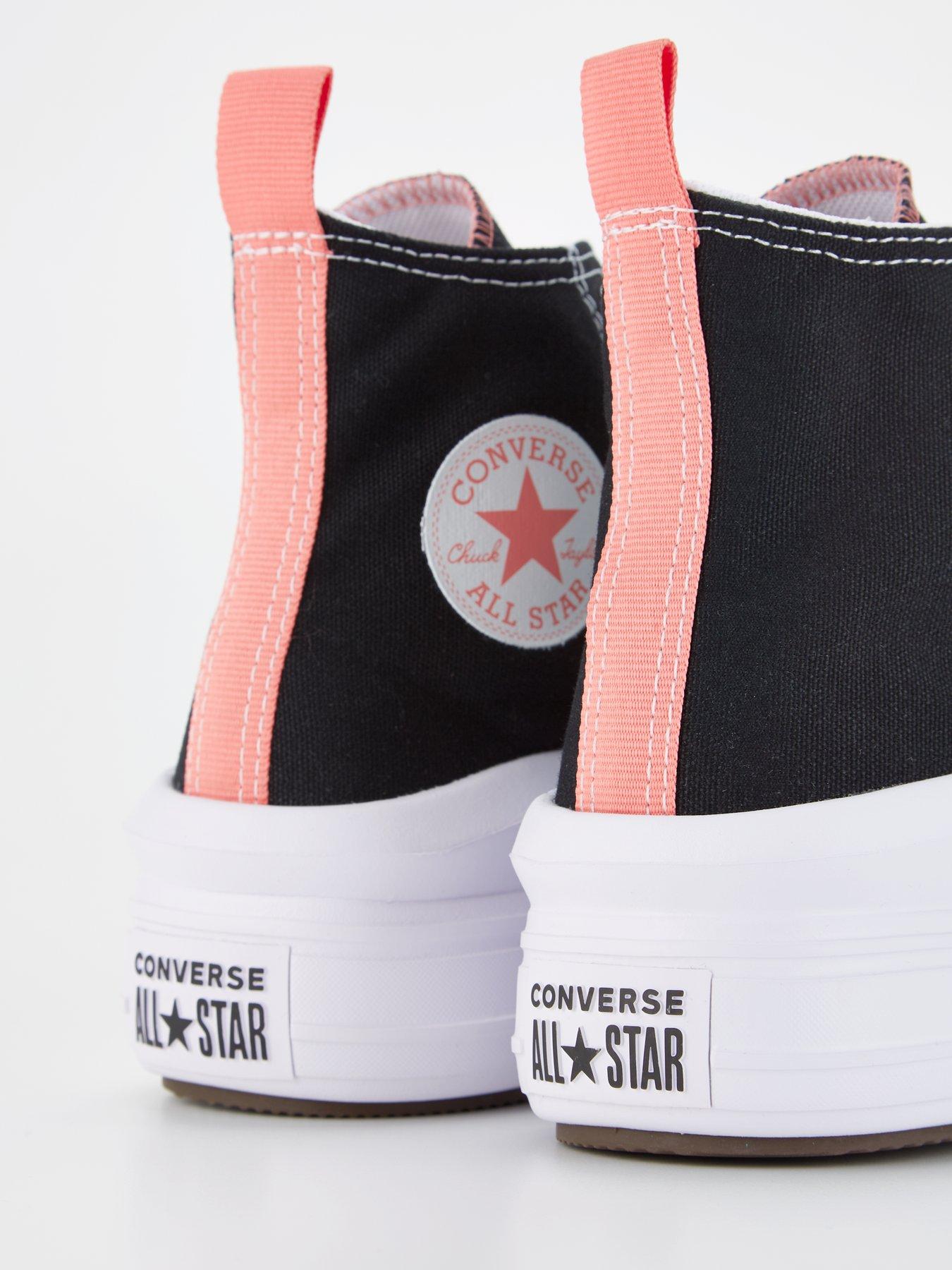 Image 6 of 7 of Converse Junior Girls Move Canvas Hi Top Trainers - Black