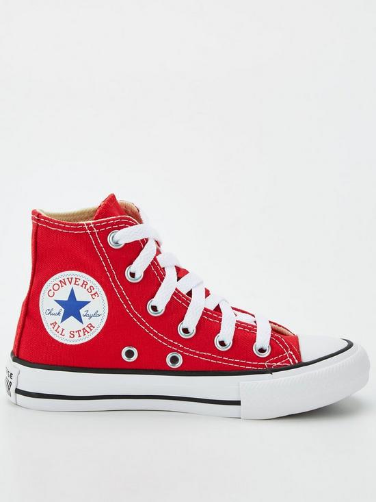 front image of converse-kids-unisex-hi-trainer-red