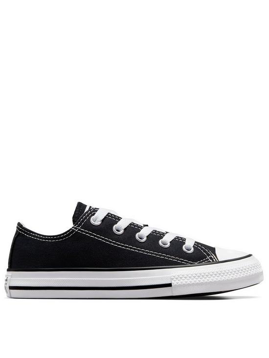 front image of converse-kids-unisex-ox-trainer-black
