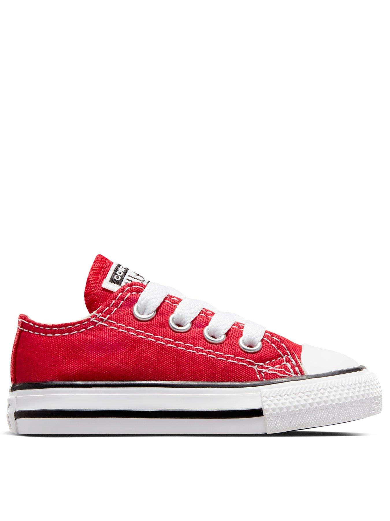 Kids converse red best sale