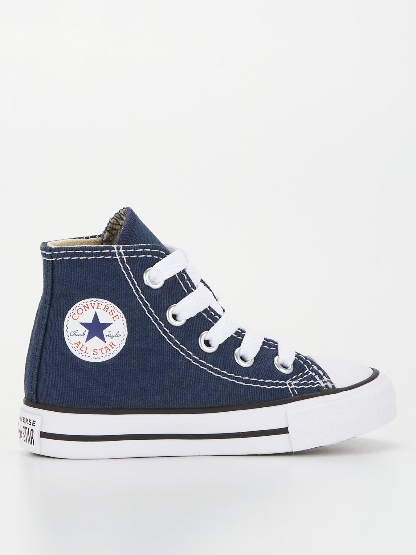 undefined Infant Boys Hi Top Trainers - Navy