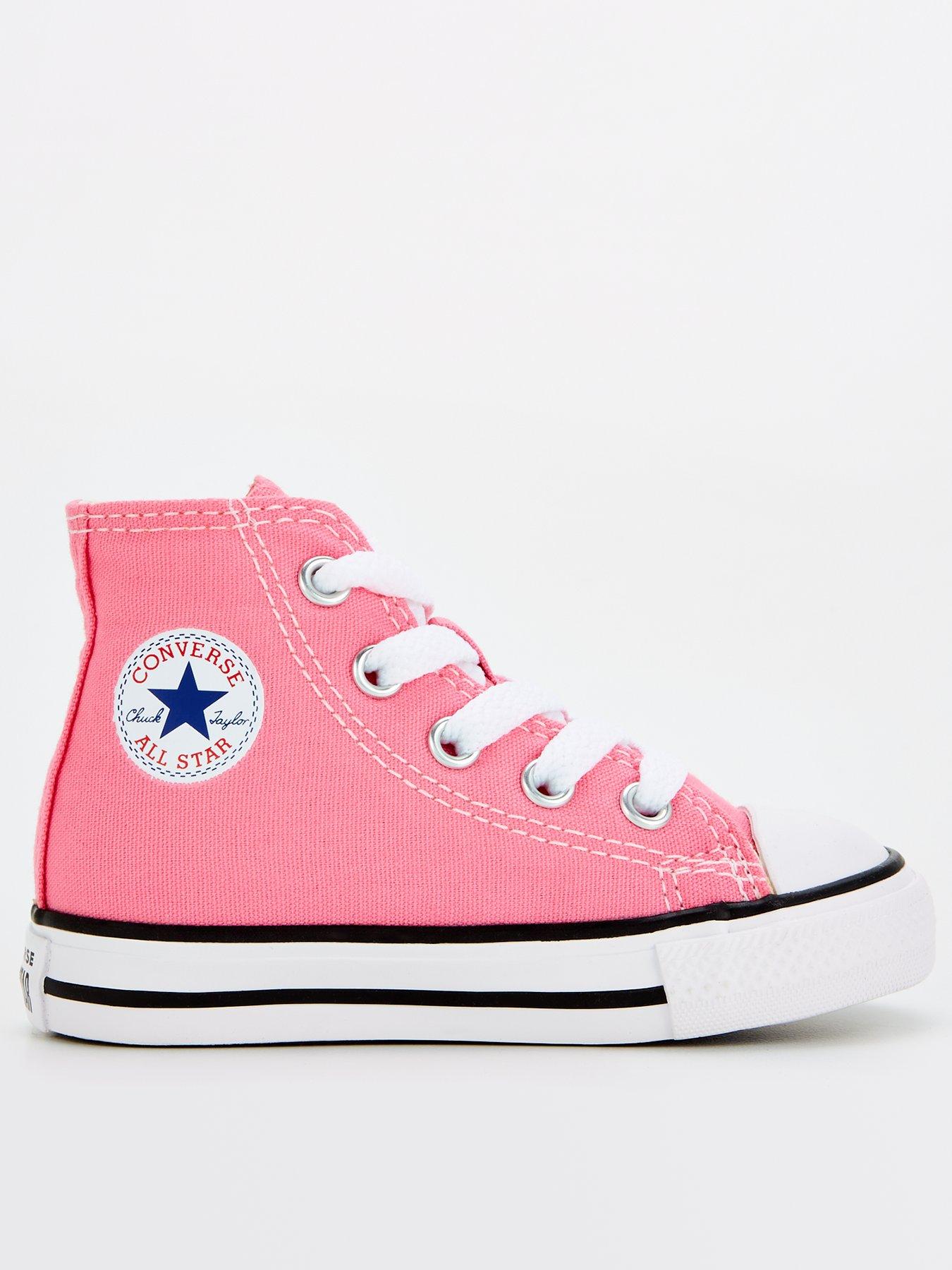 Converse Infant Girls Hi Top Trainers Pink Very