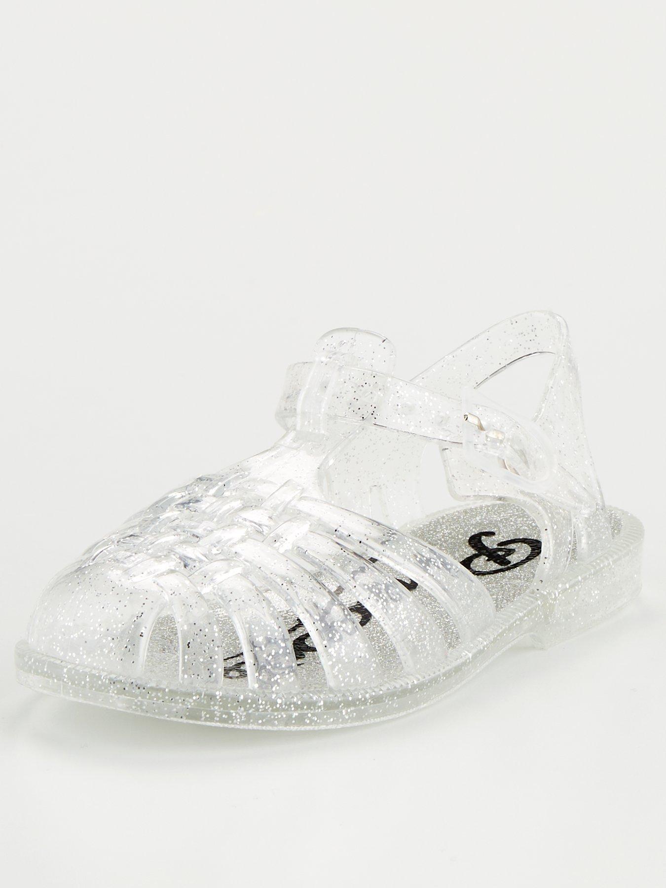 Clear glitter jelly sales shoes