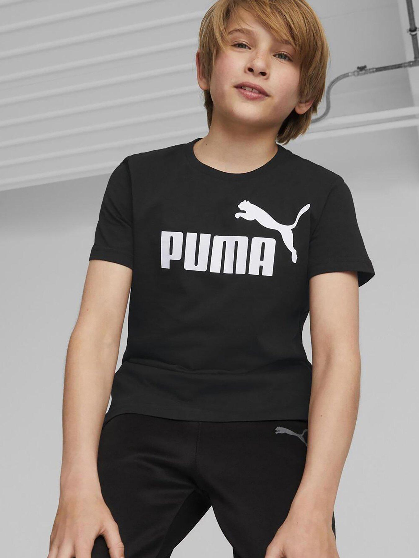 Tops Puma Sportswear Black 9 10 years Short Sleeve Kids Clothes Baby Kids Very