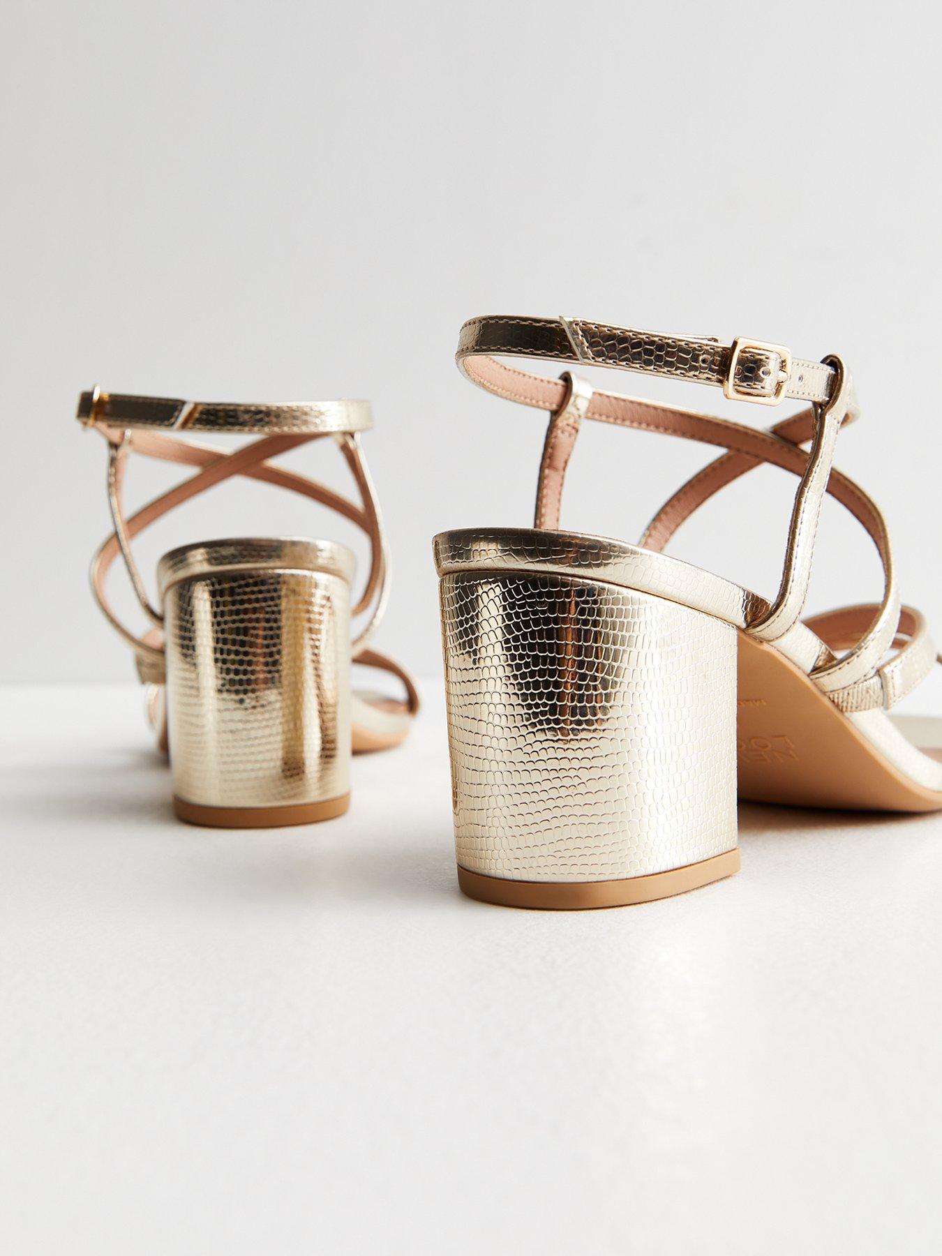 New look 2025 gold strappy sandals