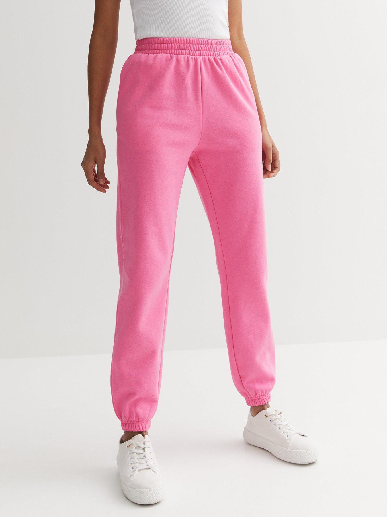 Pink cuffed online joggers