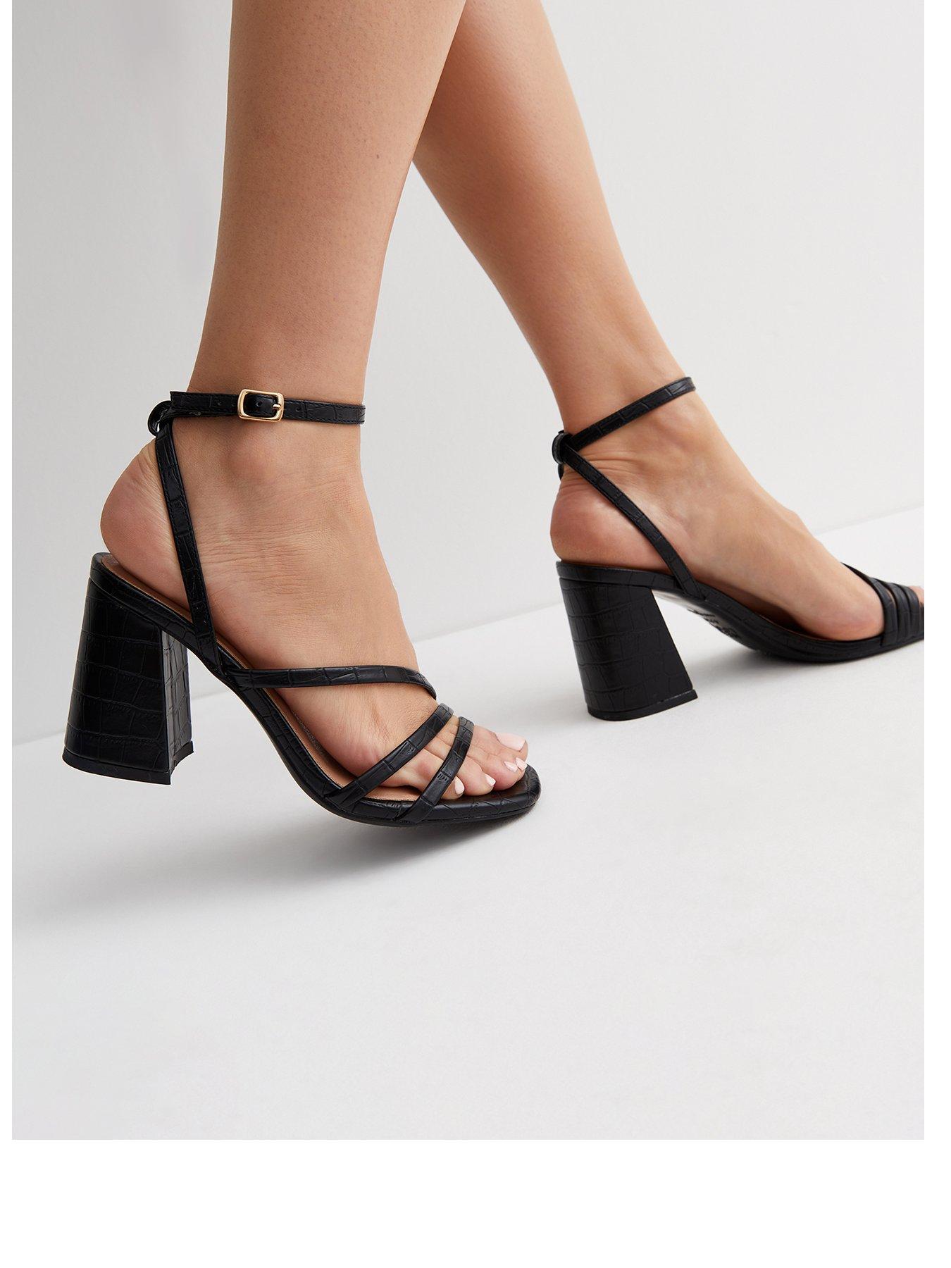 New look black cheap strappy sandals