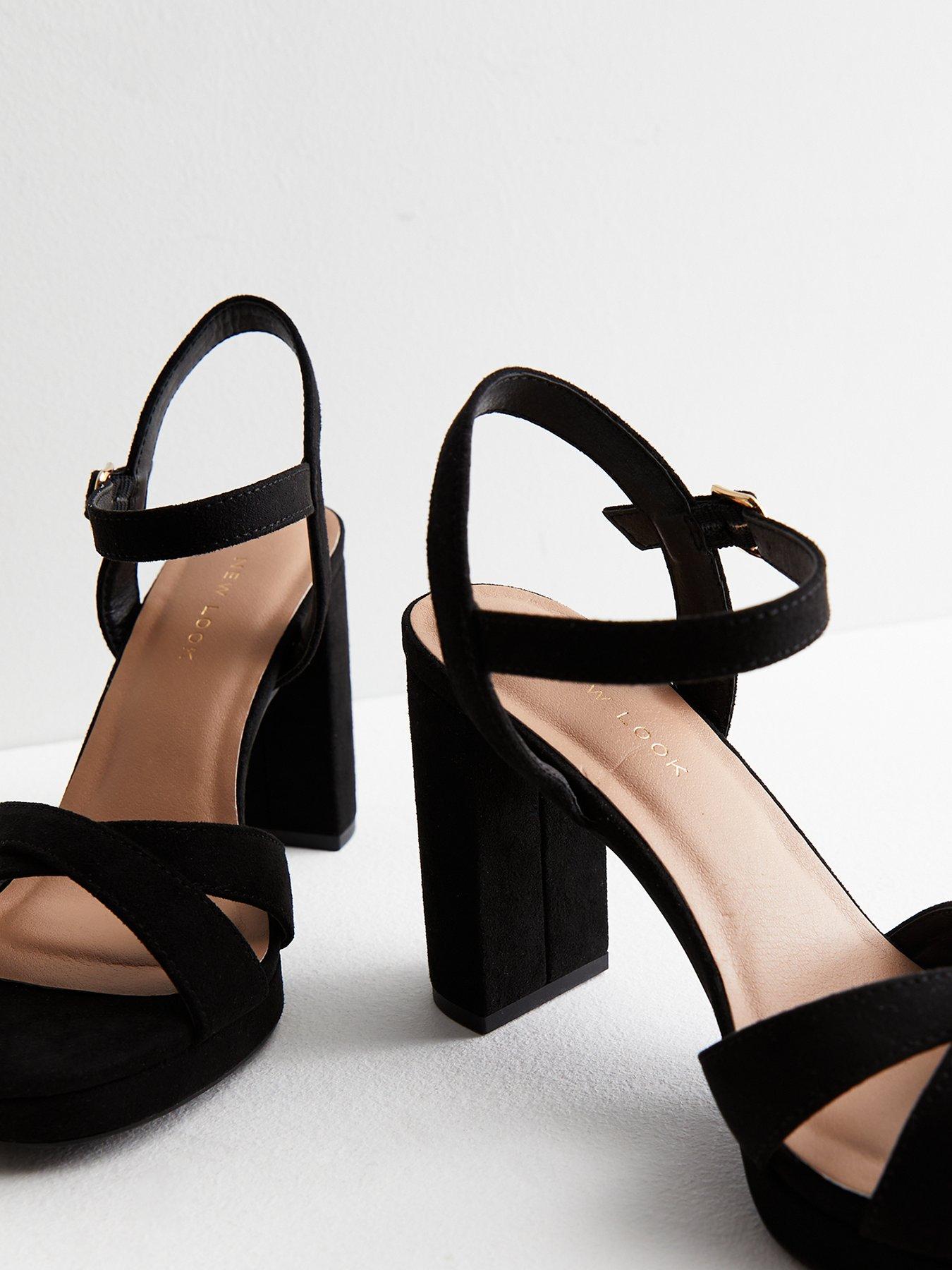 Black block best sale heel platform sandals