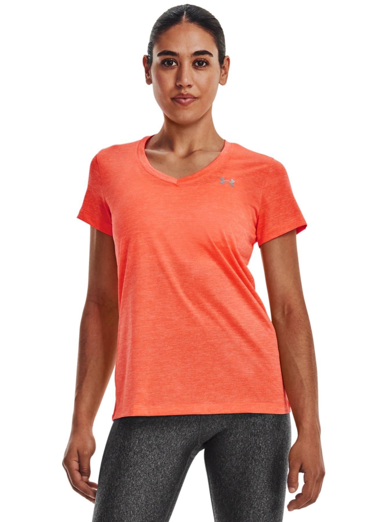  Under Armour Womens Tech V-Neck Twist Short-Sleeve