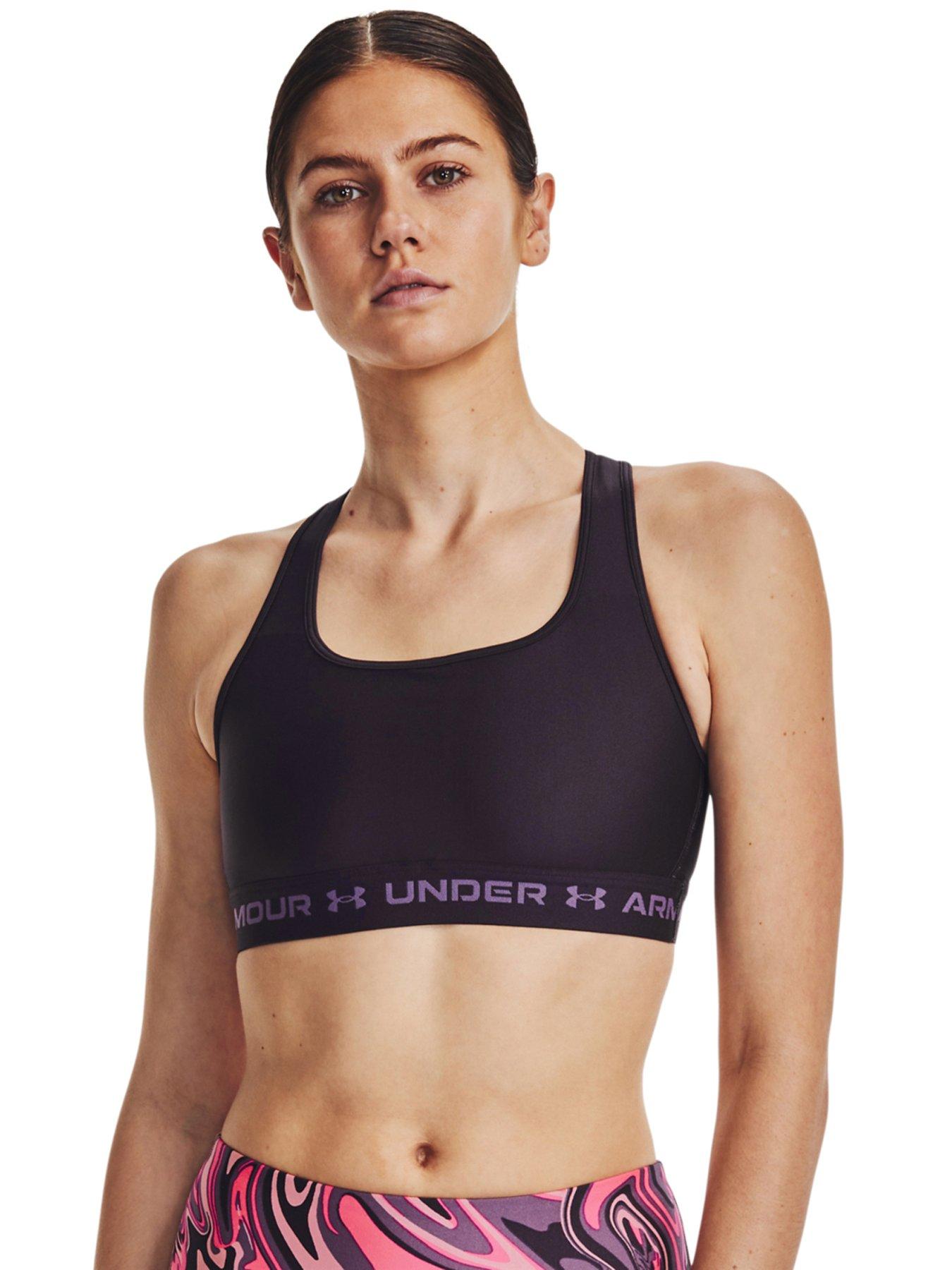 Under Armour Womens Mid Crossback Sports Bra Blue XL