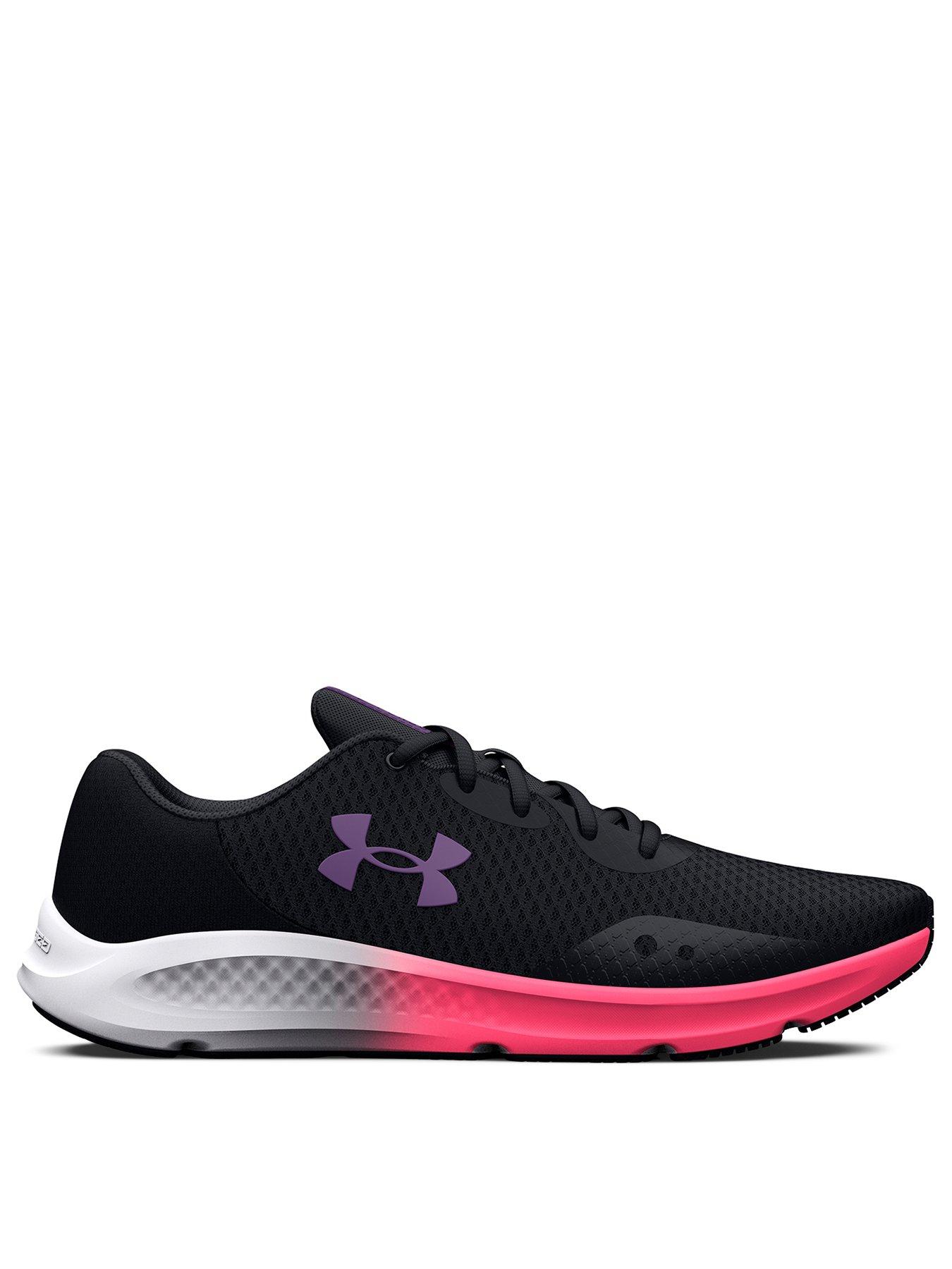 Black and pink under armour shoes hotsell