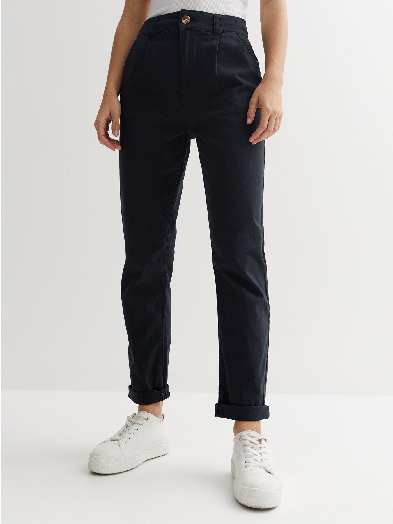 New Look Navy Mid Rise Straight Leg Chinos | Very.co.uk
