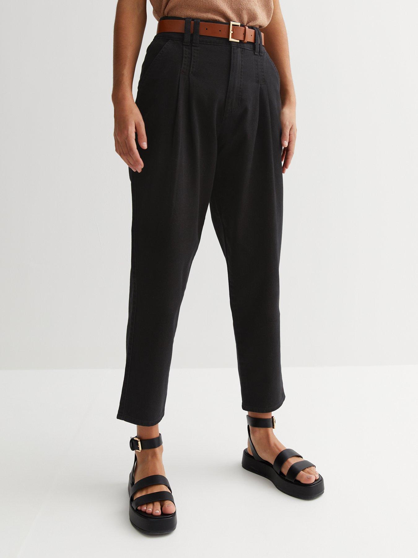 Black Cropped Trousers