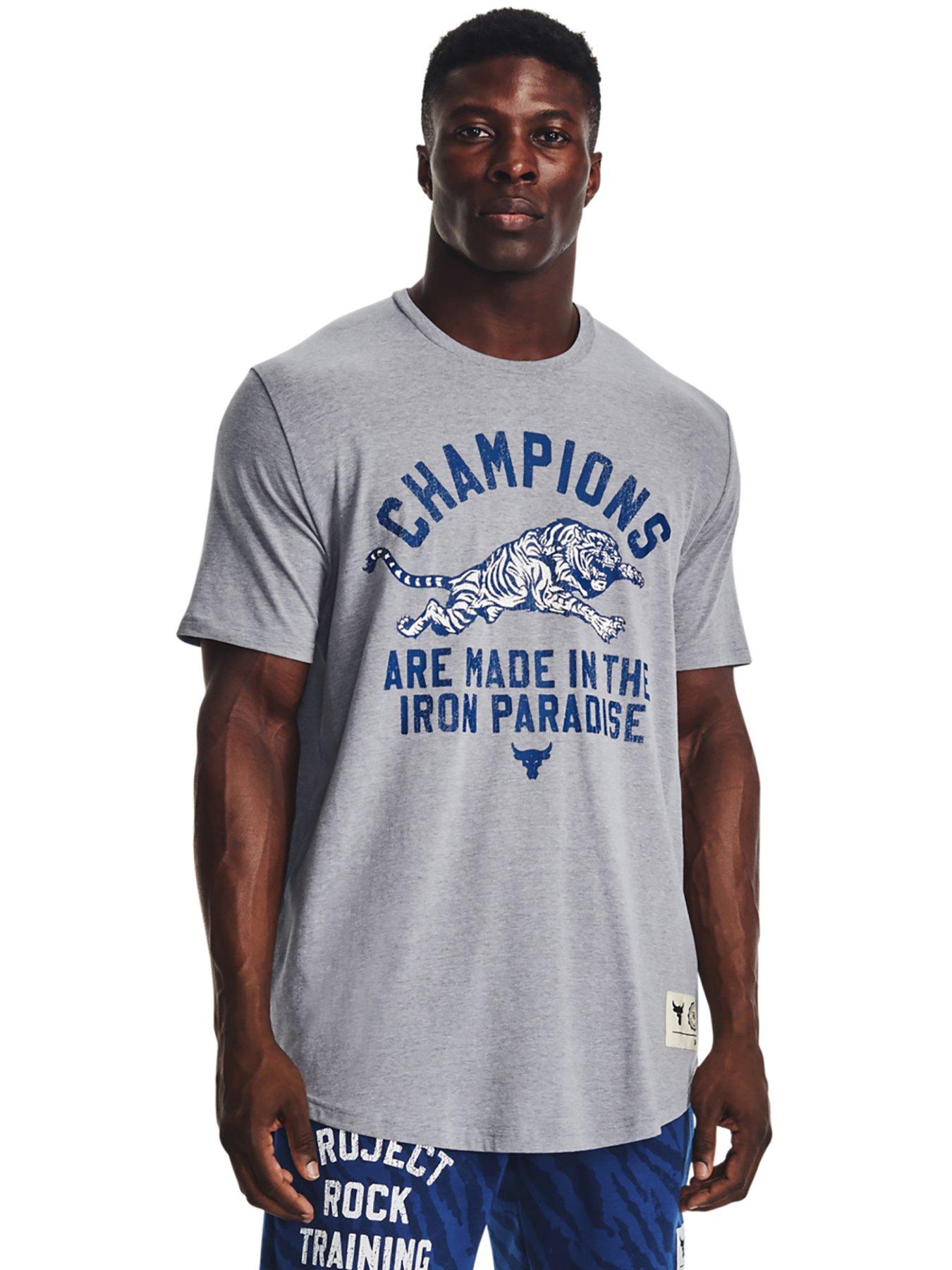 UNDER ARMOUR Training Project Rock Champ S/s T-shirt - Blue