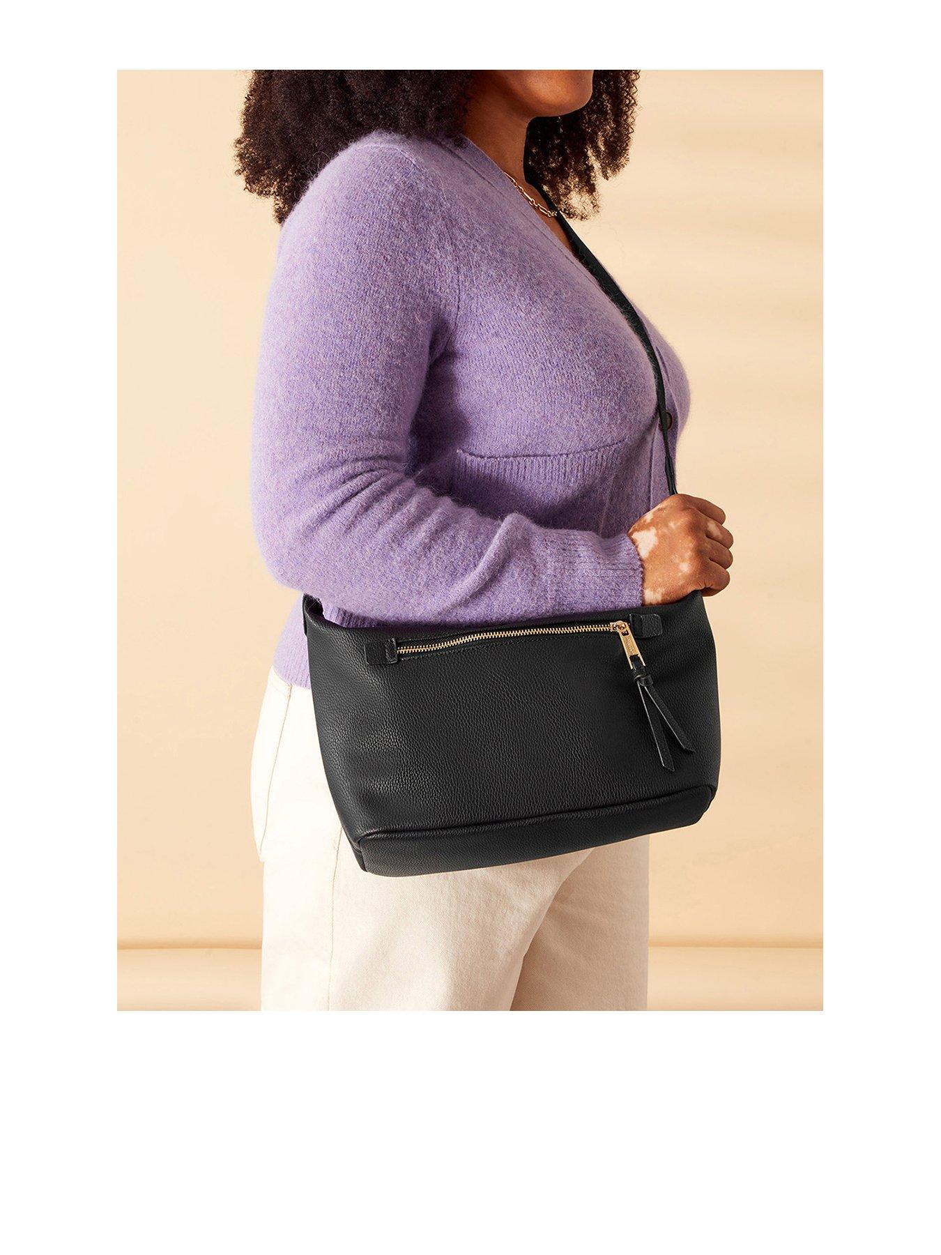 Soft Webbing Cross Body Bag Black