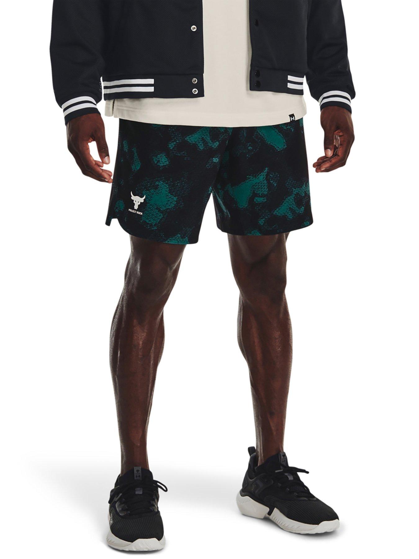 Buy Under Armour Men's Project Rock Camo Compression Shorts Black