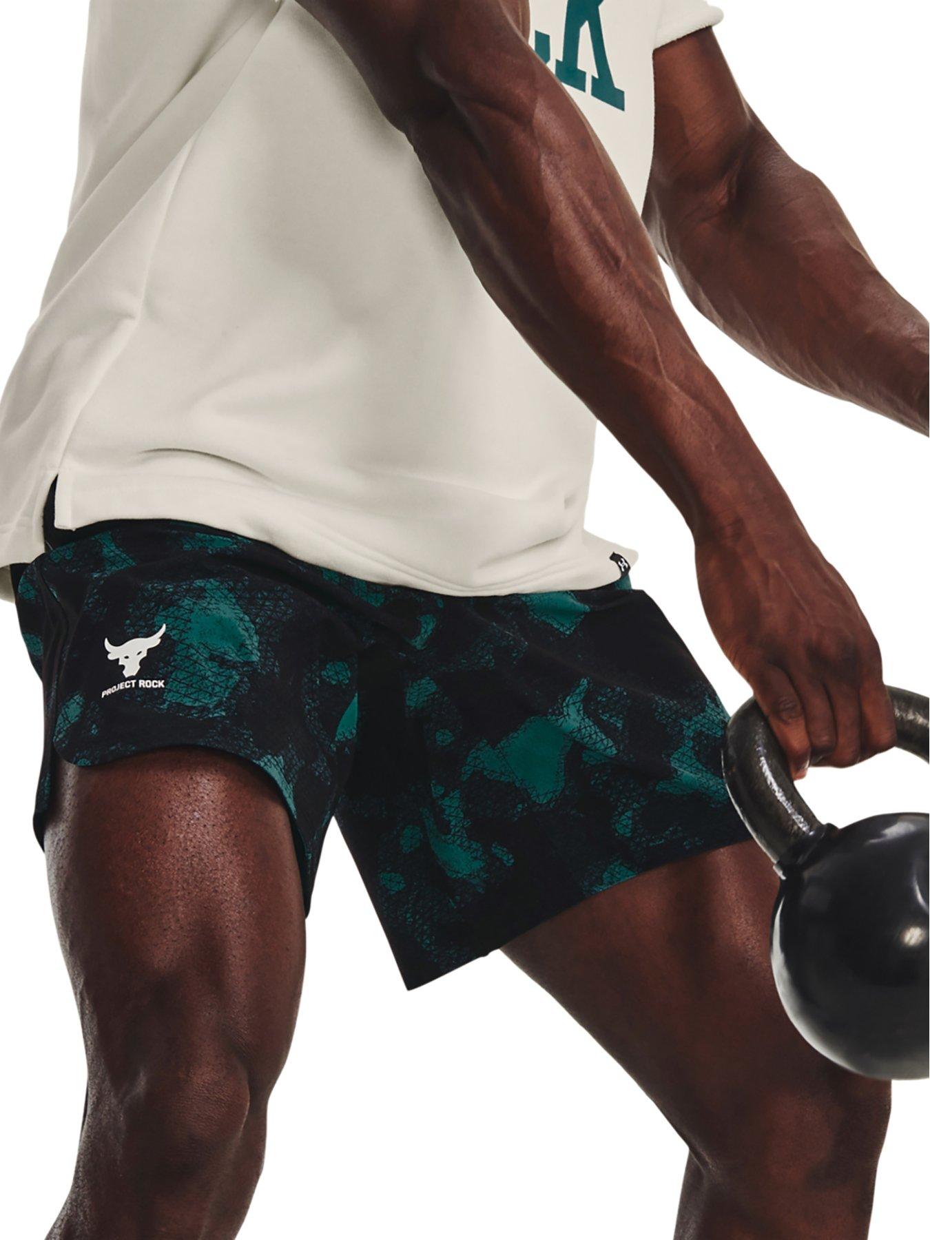 UNDER ARMOUR Project Rock Training Printed Wvn Short Black