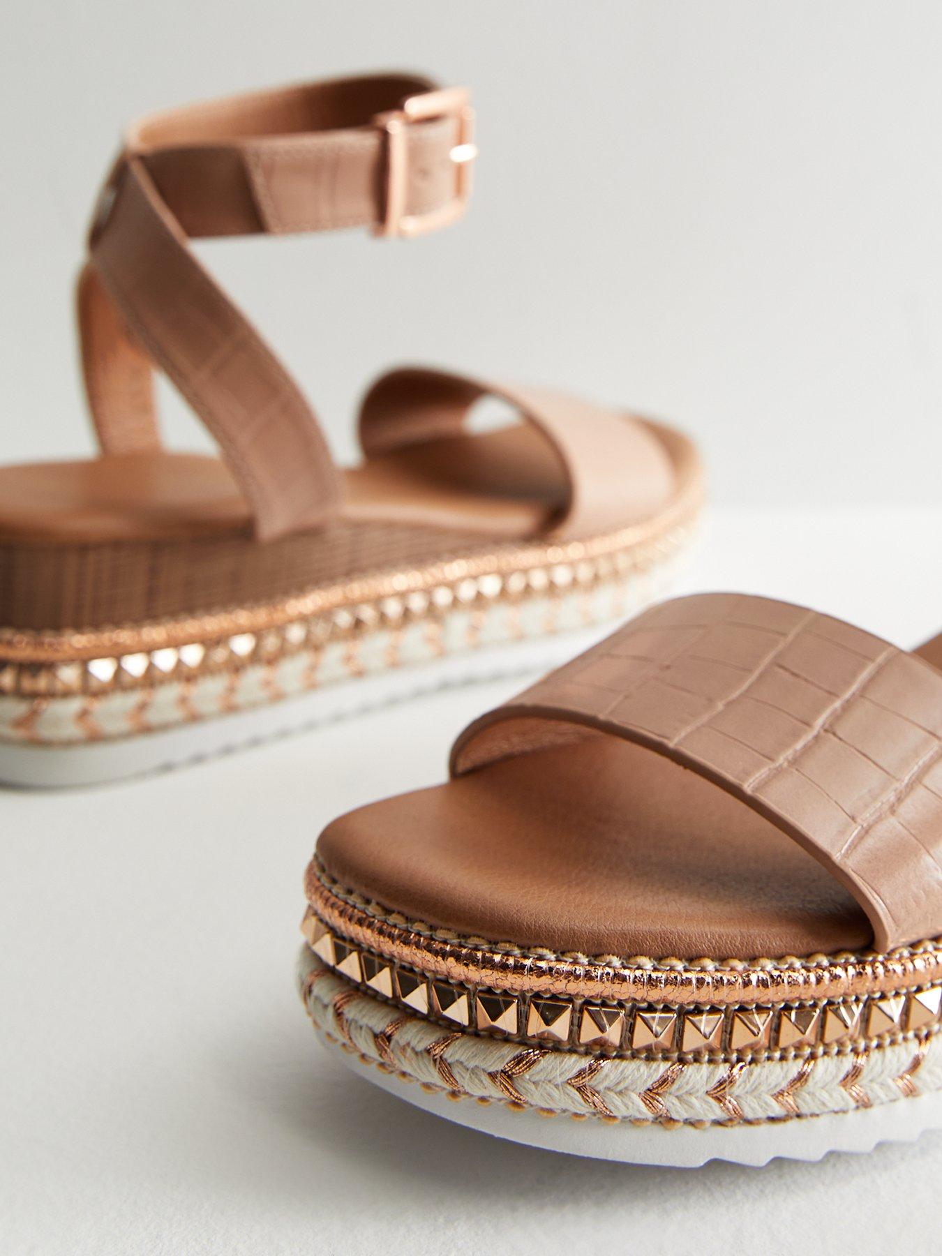 River island beige studded flatform sales espadrille wedges