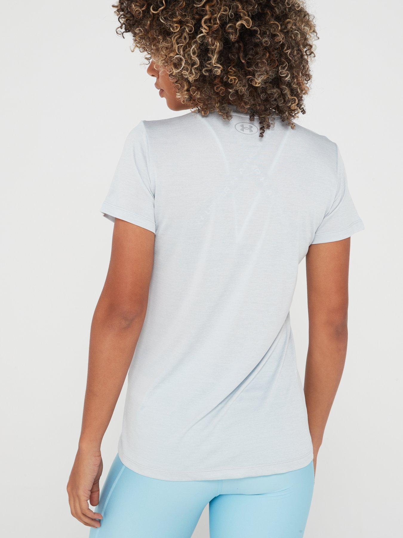 Under armour white v deals neck t shirt