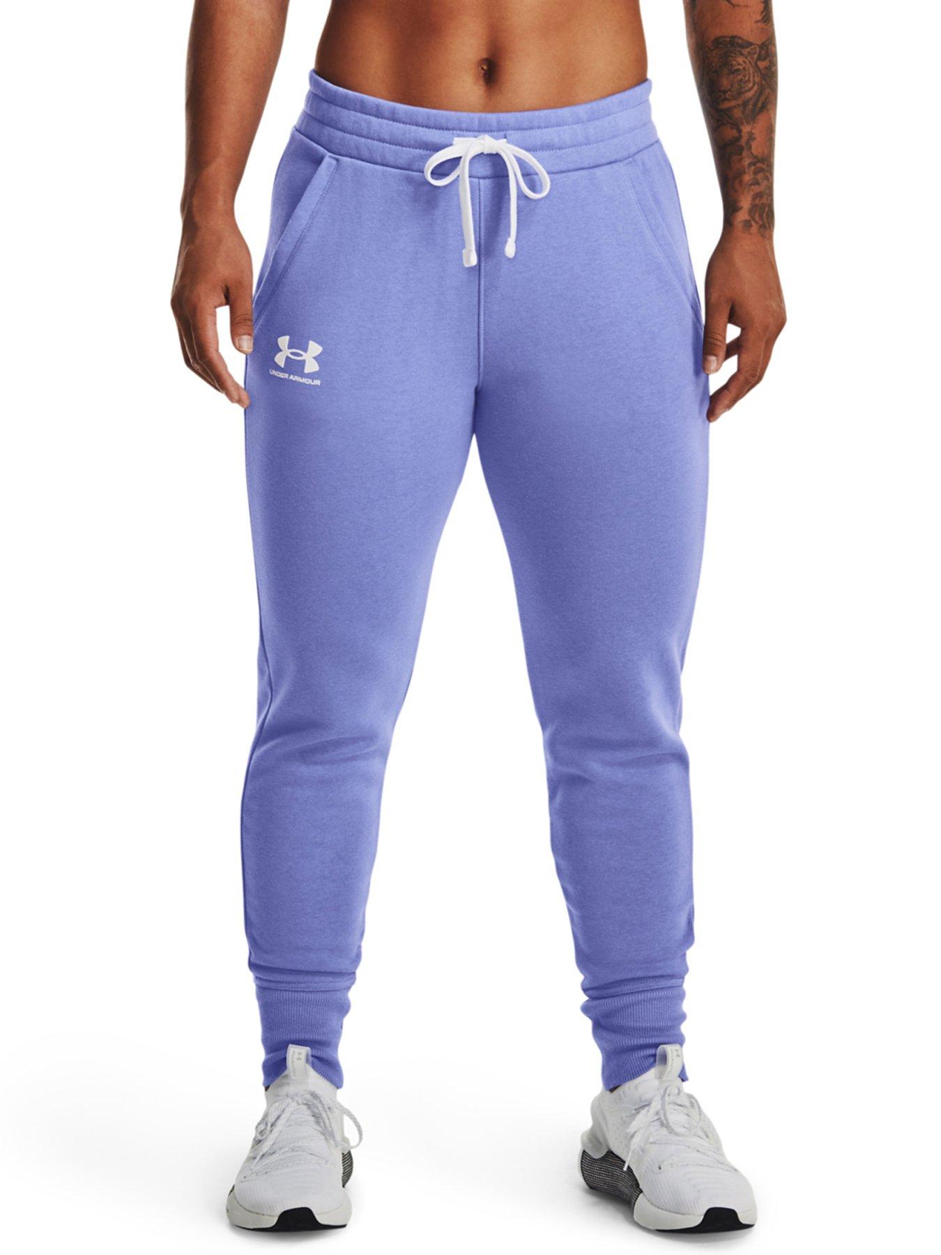 Under Armour Women's Rival Fleece Joggers (Indigo/White, Size XS)