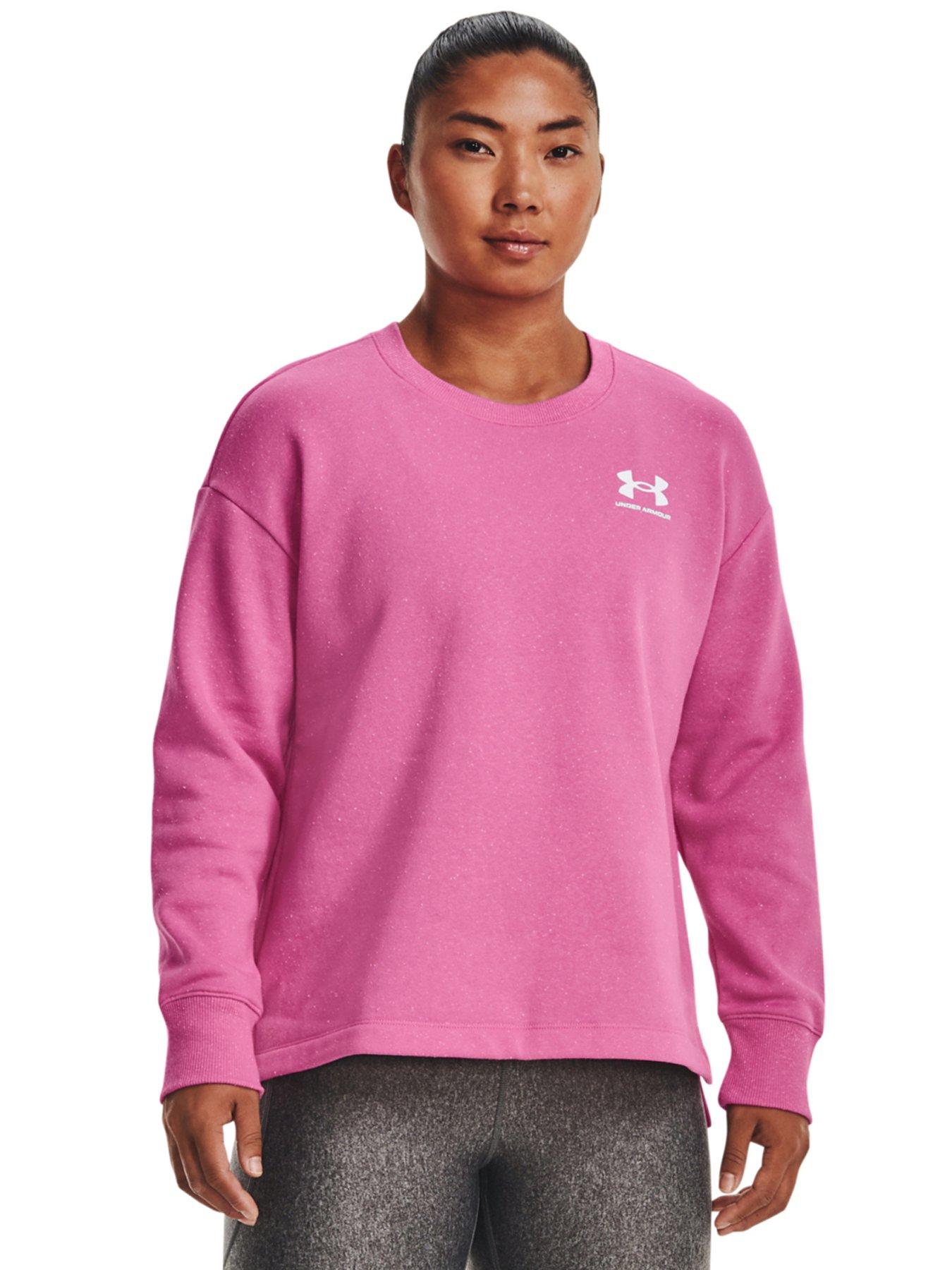 Rival Fleece Oversize Crew Sweat - Pink