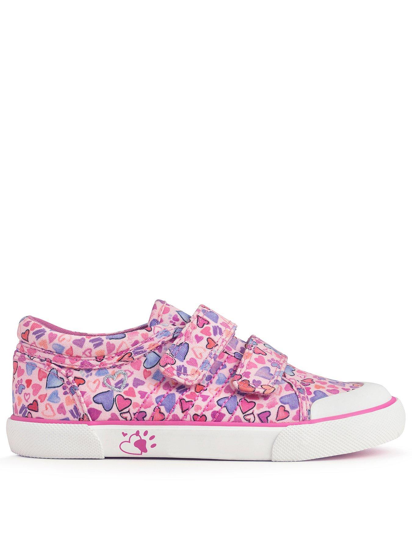 Girls pink canvas sales shoes