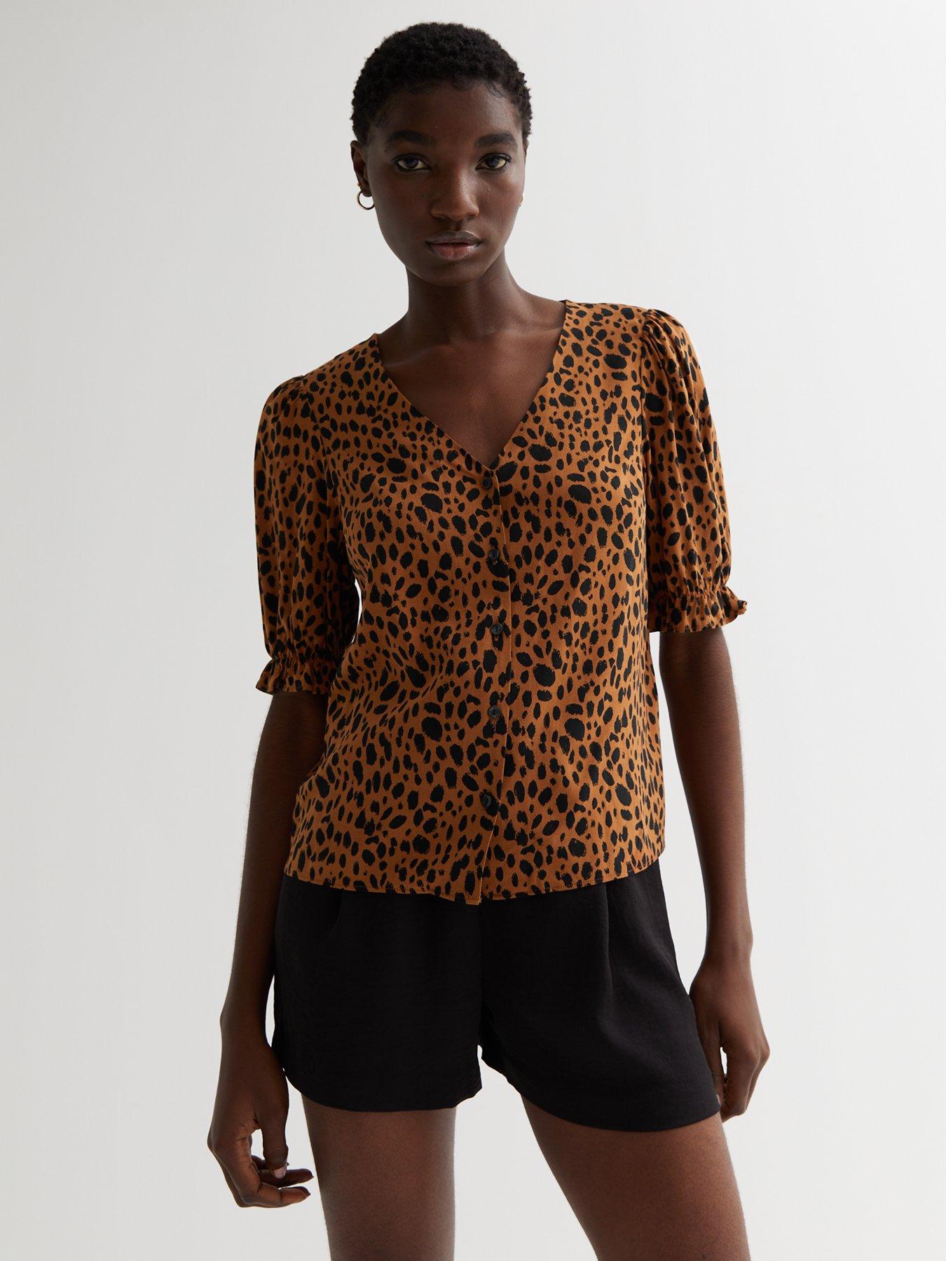 New look leopard print tops best sale