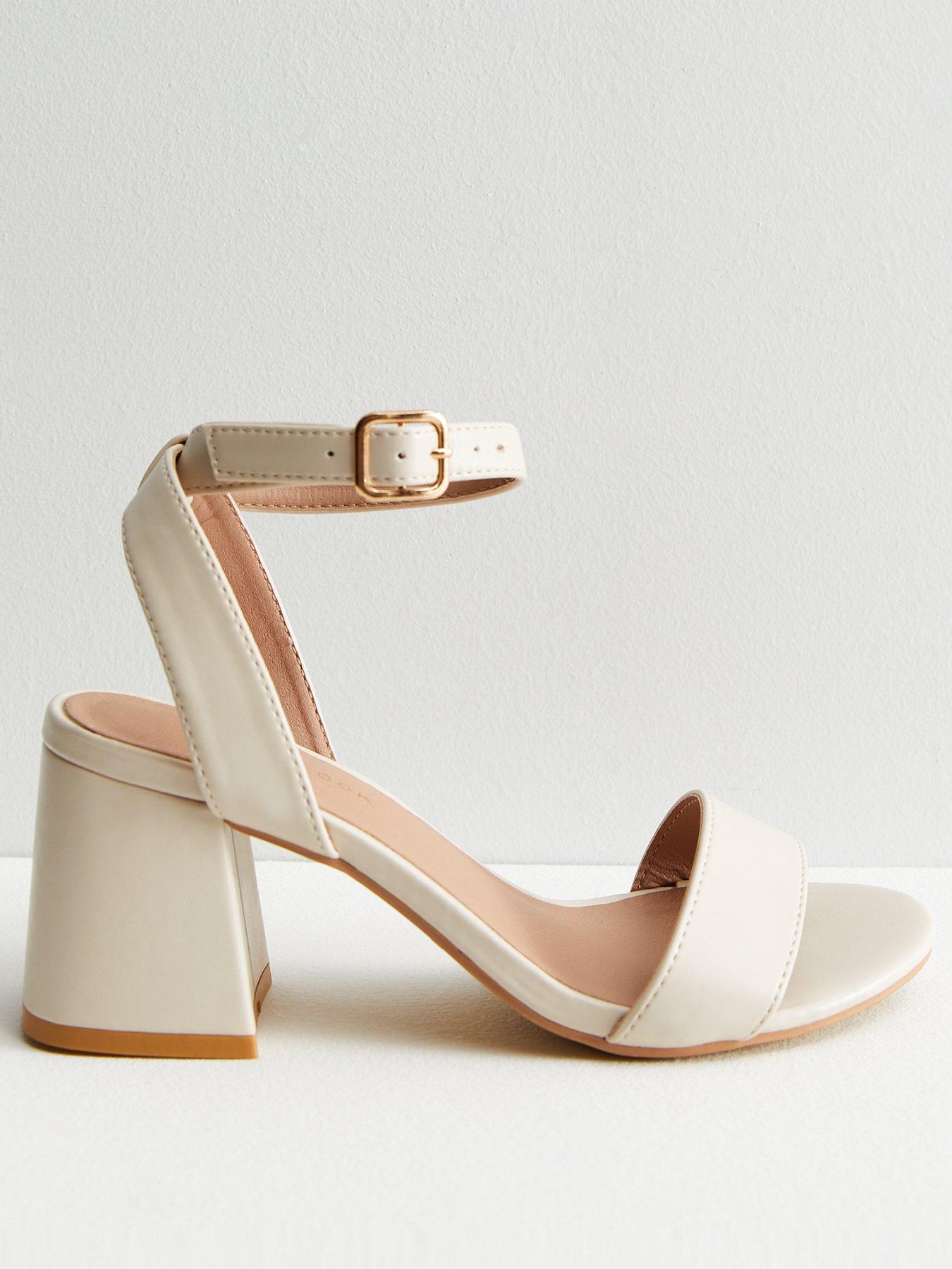 White block outlet heel sandals uk