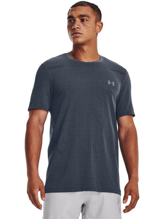 UNDER ARMOUR Training Seamles/s Grid S/s T-shirt - Grey | very.co.uk