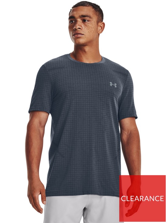 UNDER ARMOUR Training Seamless Grid S/s T-shirt - Grey | very.co.uk