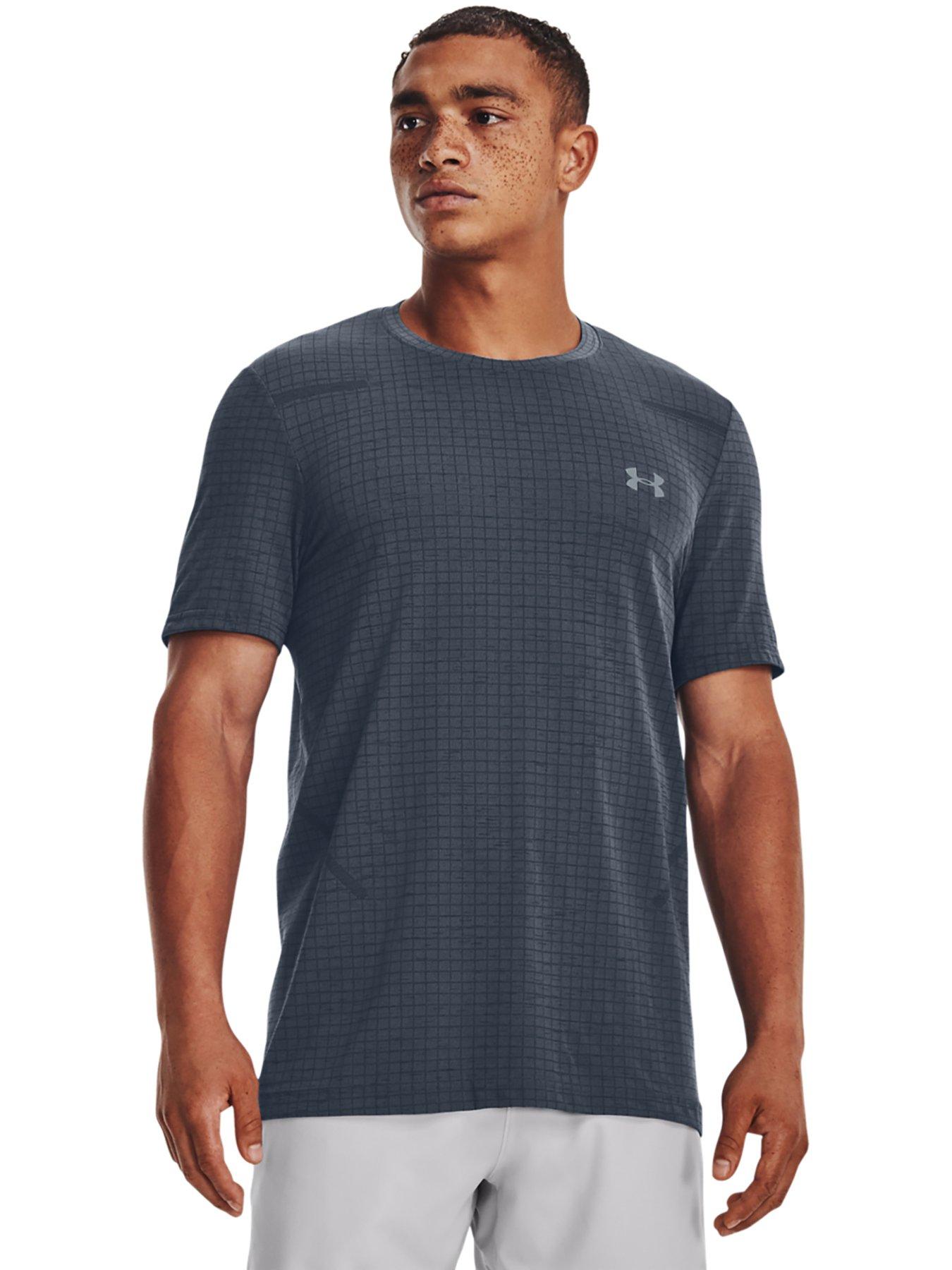 UNDER ARMOUR Training Seamless Grid S/s T-shirt - Grey | very.co.uk