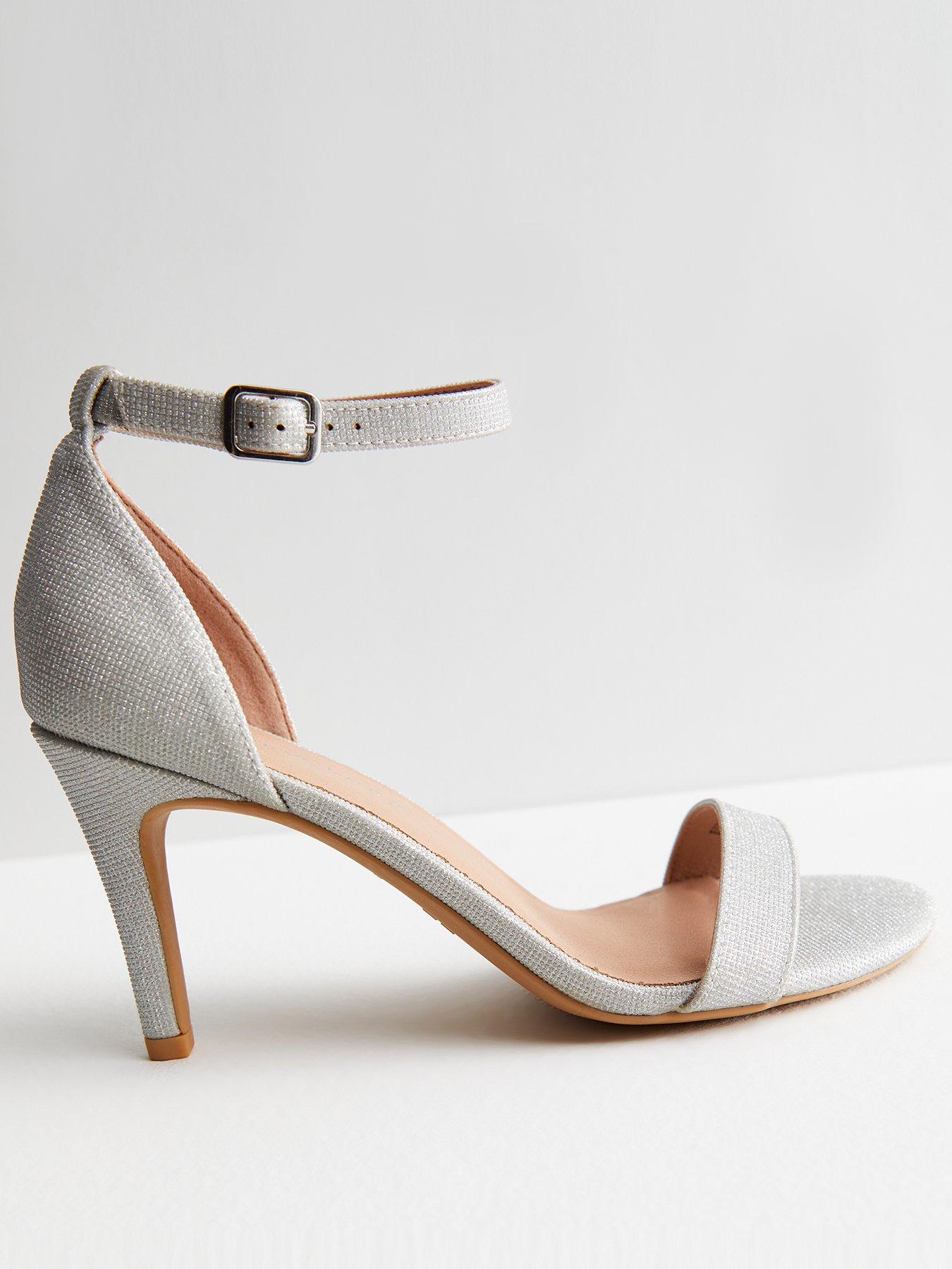 Wide fit clearance silver heeled sandals