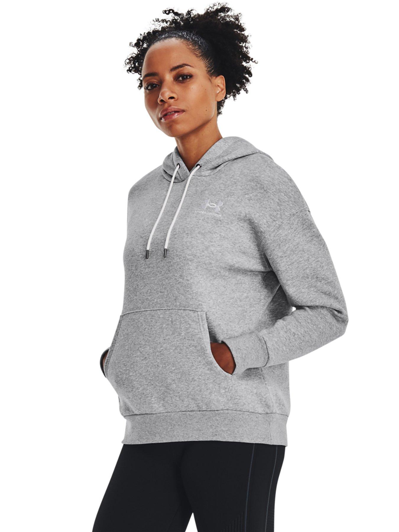 Under armour hoodie on sale women grey