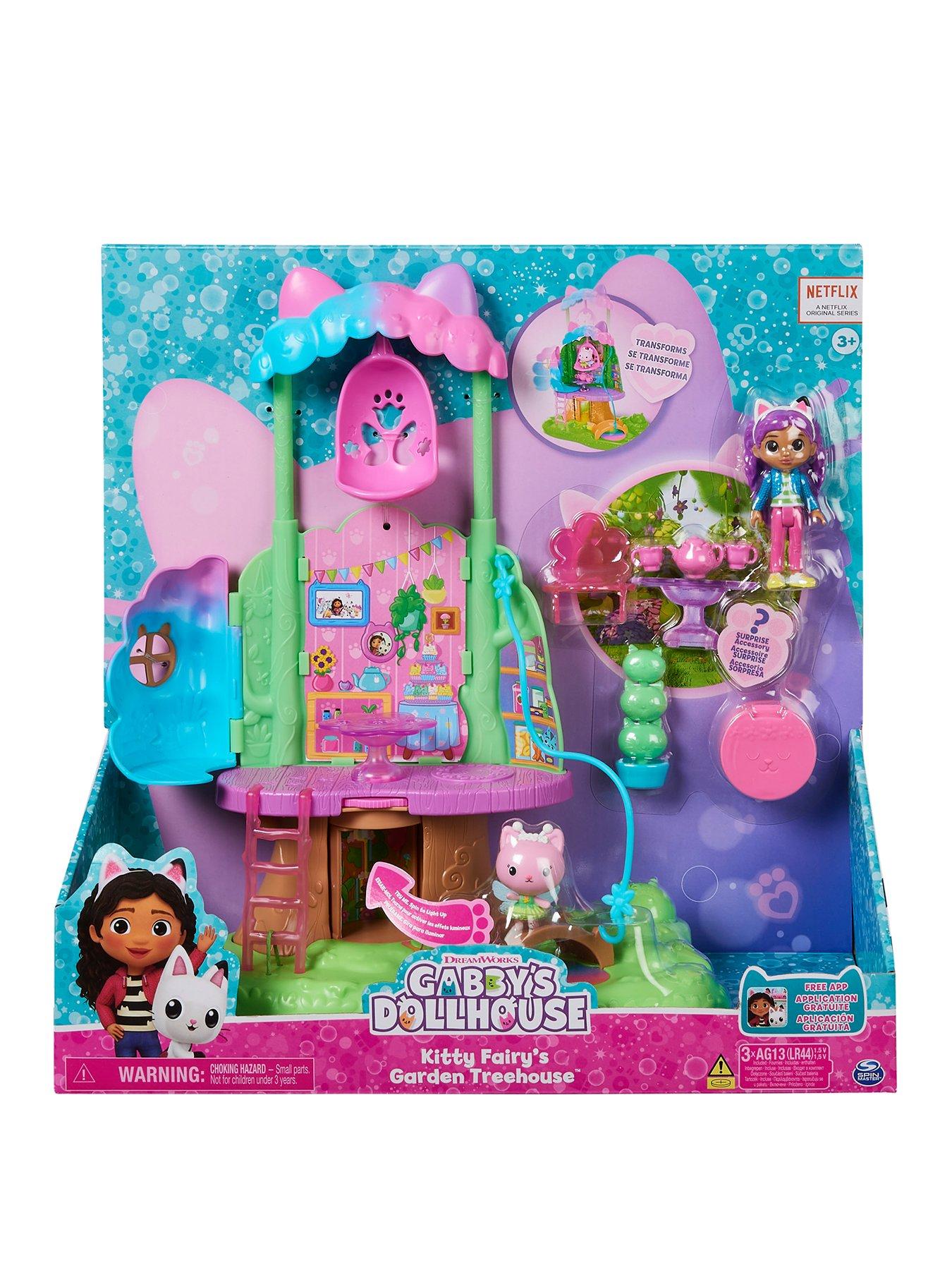 Gabby's Dollhouse Kitty Fairy Garden Treehouse Very.co.uk
