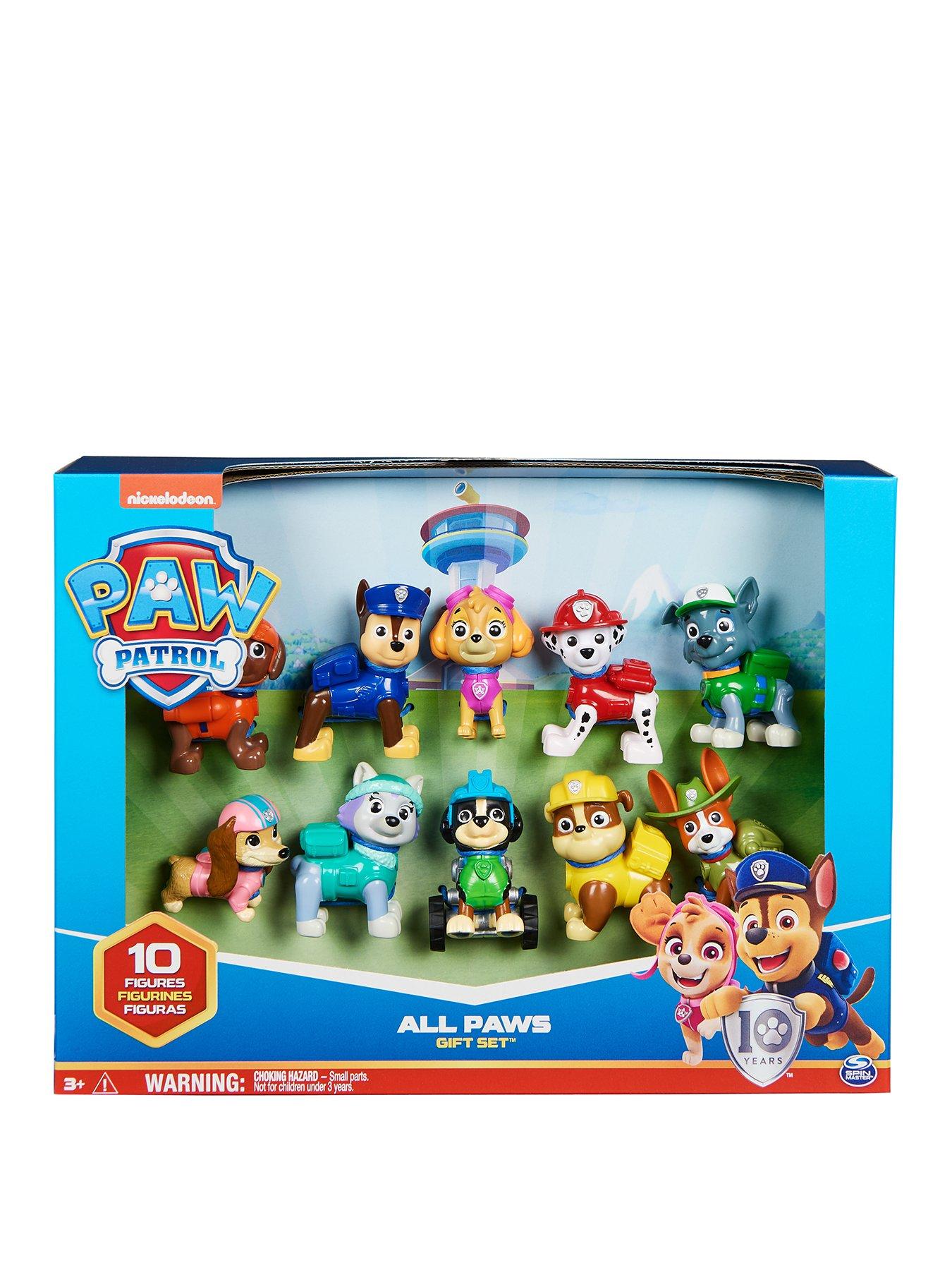 Paw Patrol, 10th Anniversary, All Paws On Deck Toy Figures Gift Pack with  10 Collectible Action Figures, Kids Toys for Ages 3 and Up