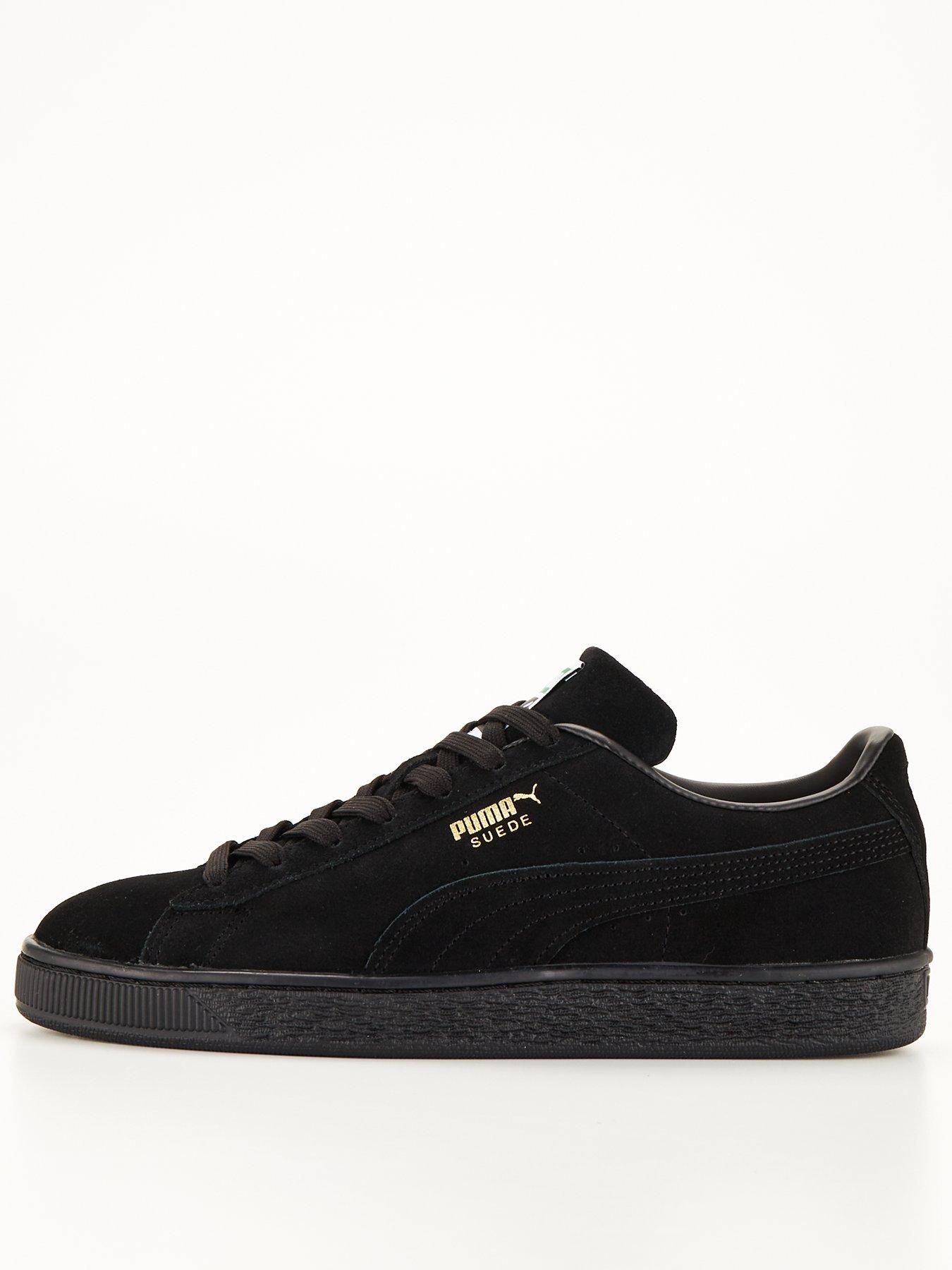 Puma suede hot sale black trainers