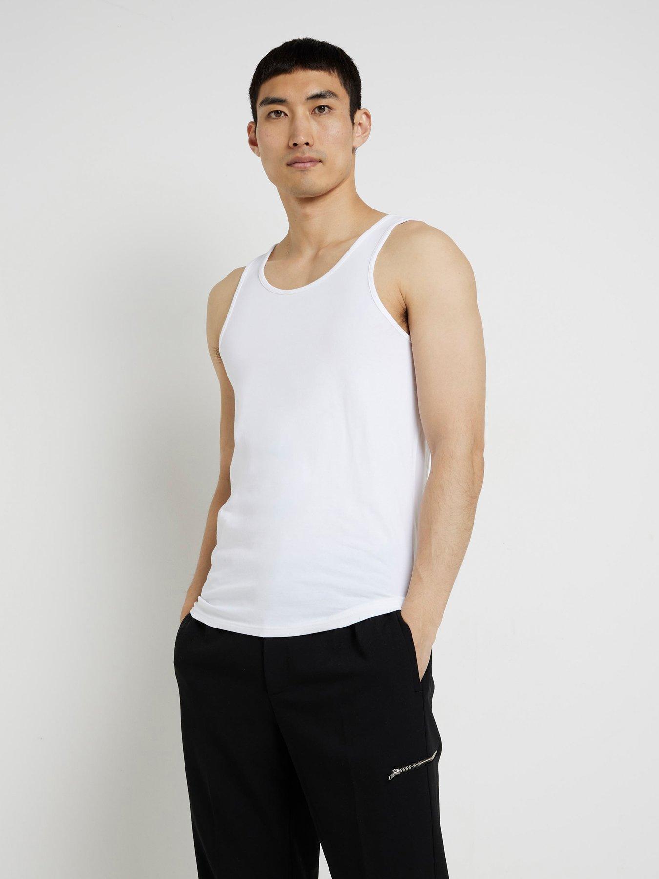 River island store muscle fit vest