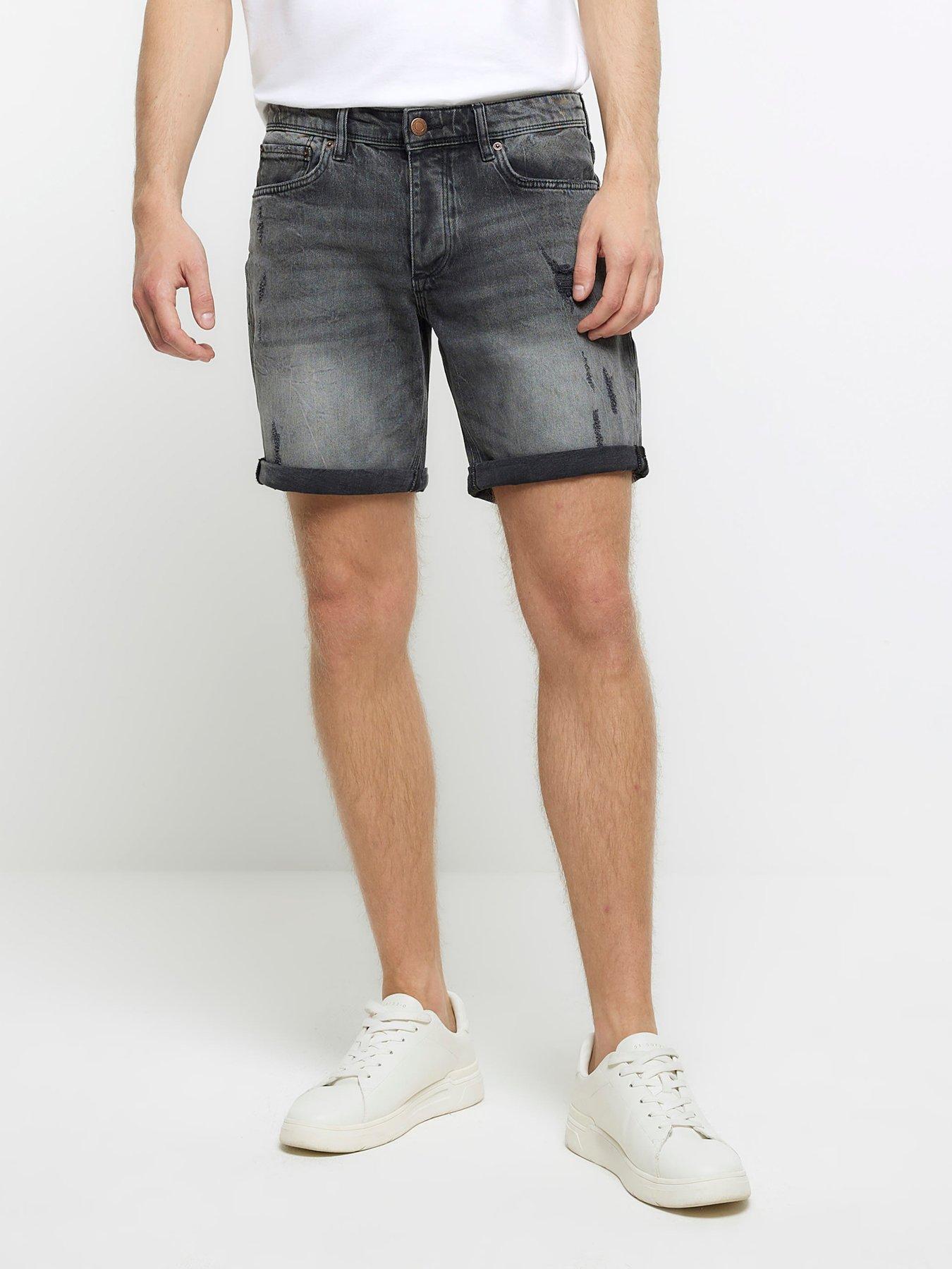 Mens denim shop shorts river island