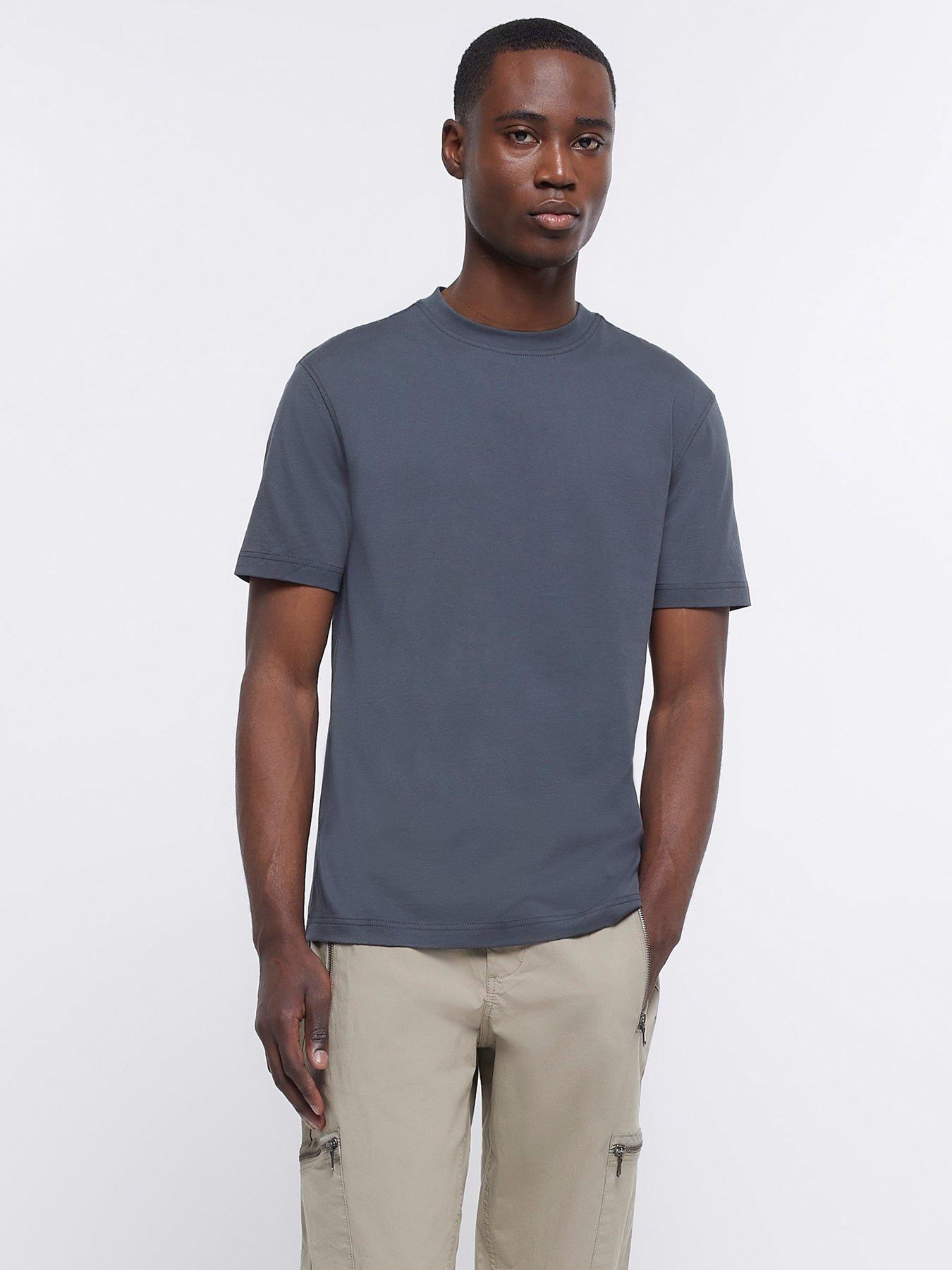 River island grey t 2024 shirt