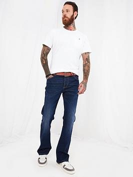 Joe Browns Brilliant Bootcut Jeans - Dark Wash, Dark Wash, Size 38, Inside Leg Regular, Men