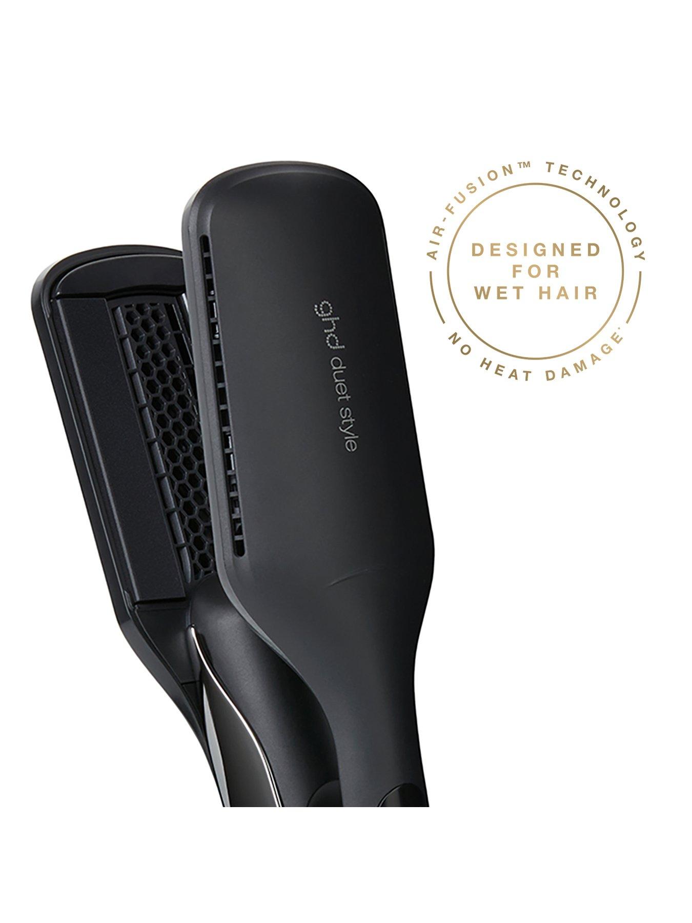 Image 2 of 8 of ghd Duet 2-IN-1 Hot Air Styler - Wet to Dry Straightener (Black)