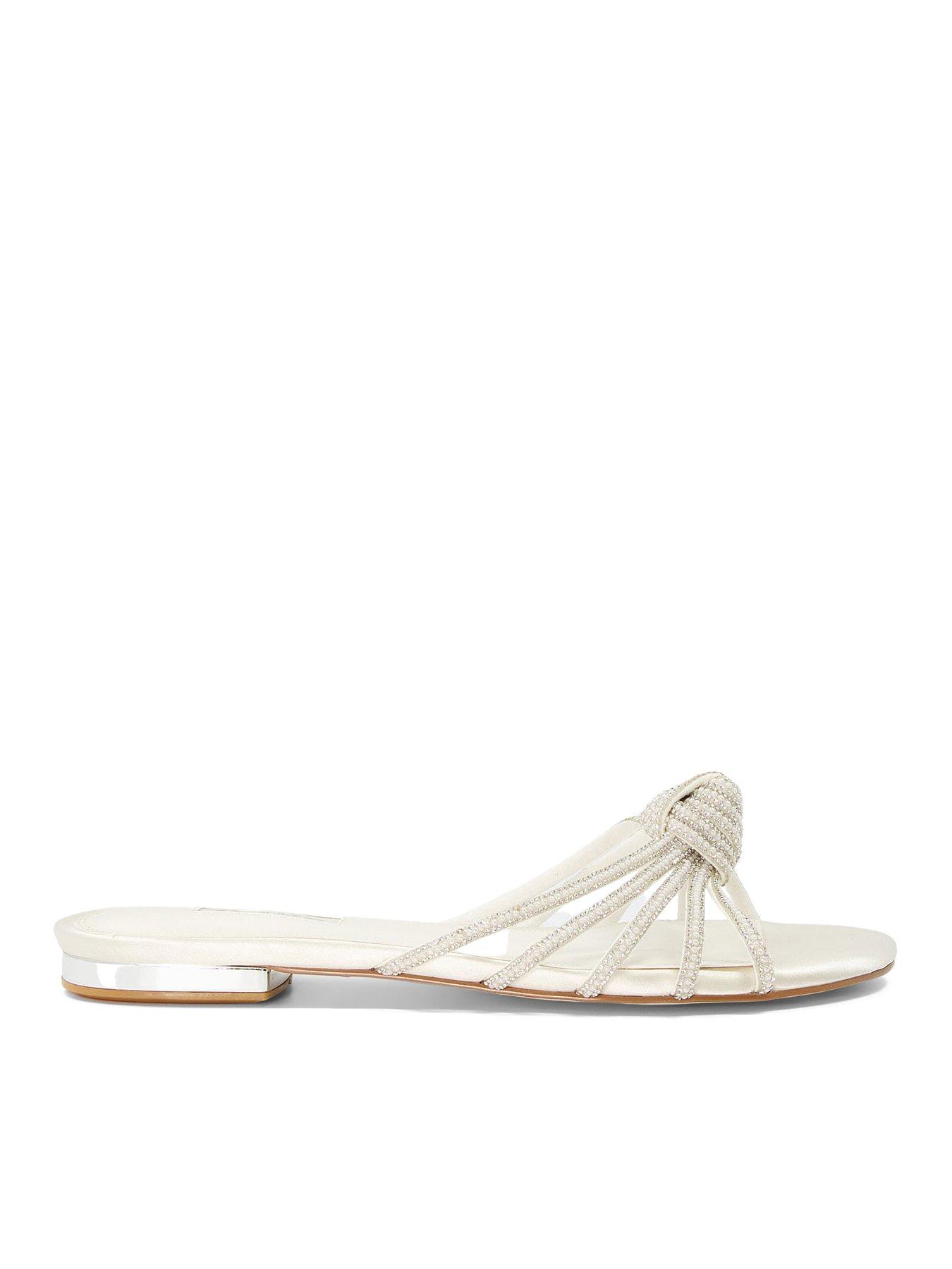 Satin flat hot sale sandals