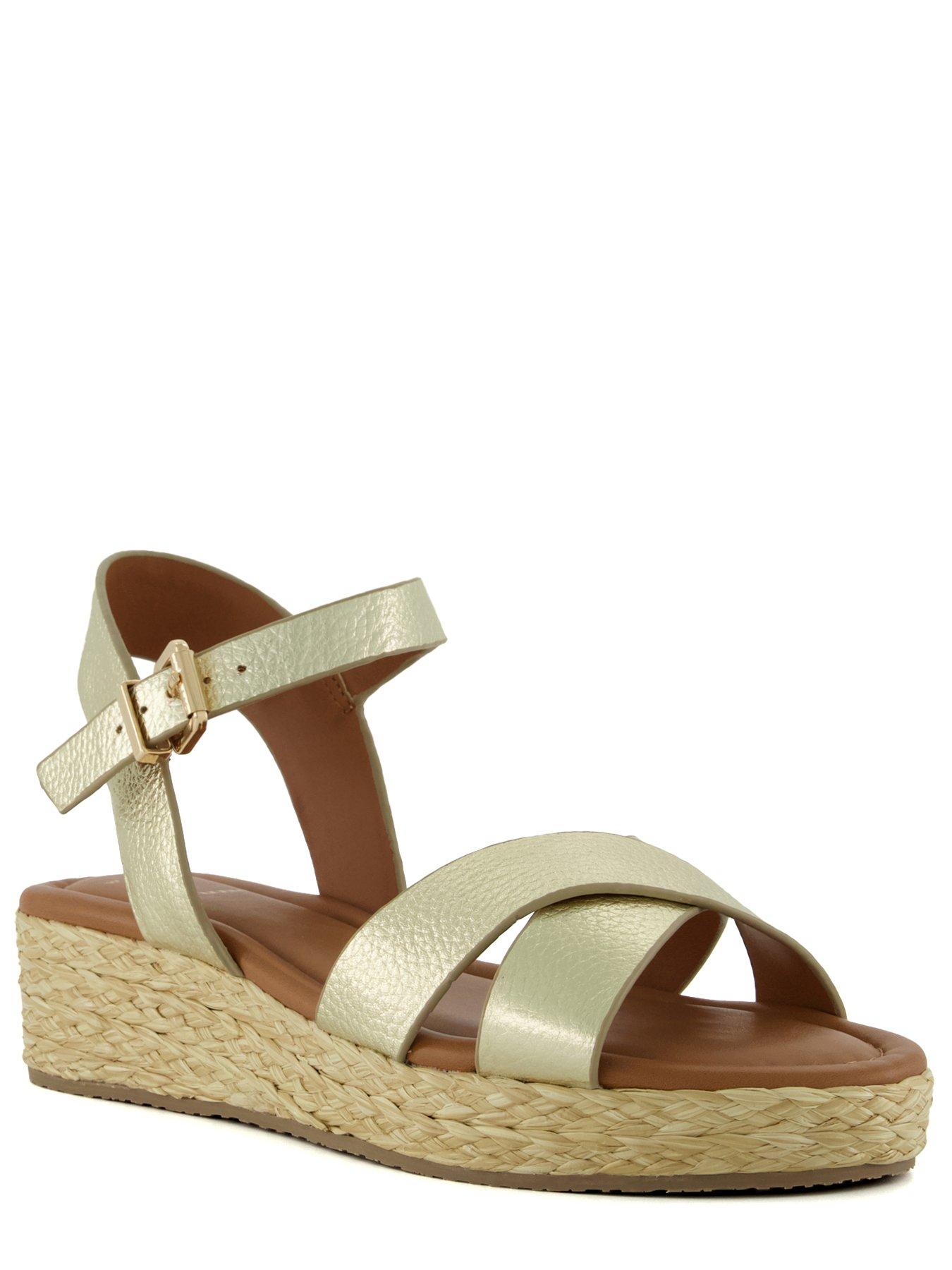 Dune low hot sale wedge sandals