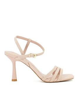 dune london magnum barely there sandal - blush